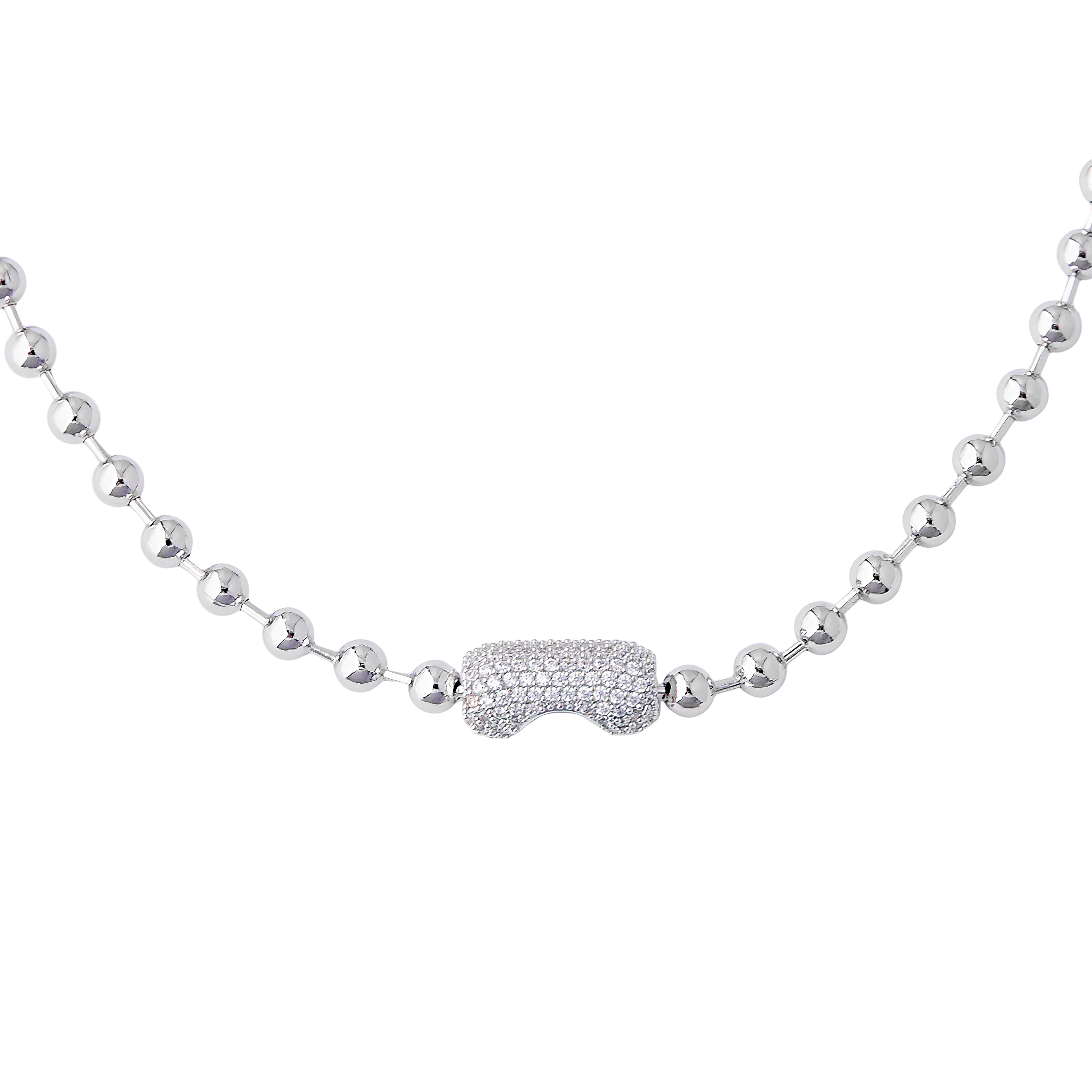ball chain with crystal pavé
