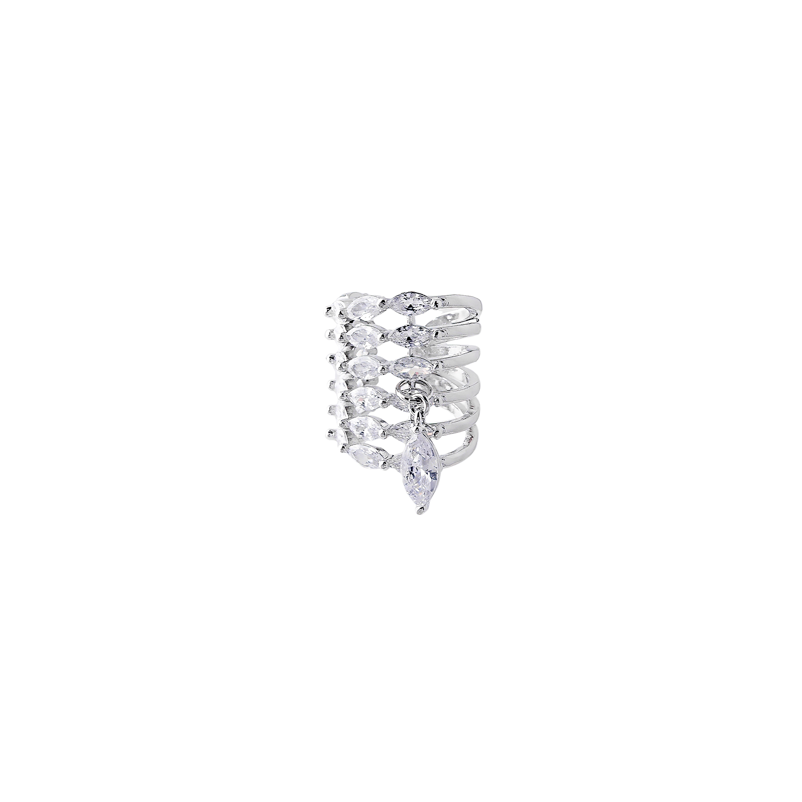 Multi-level cuff with crystal awnings