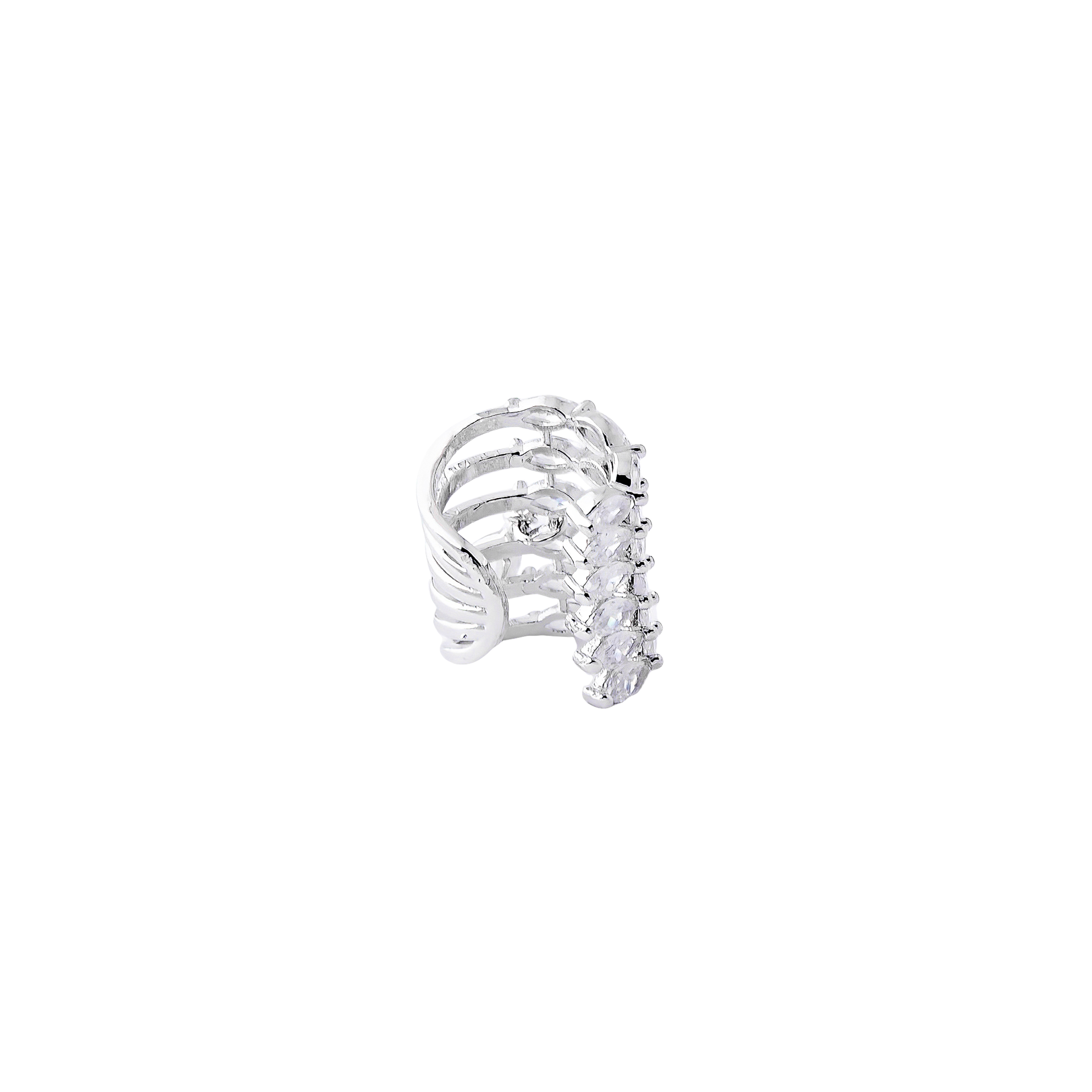 Multi-level cuff with crystal awnings