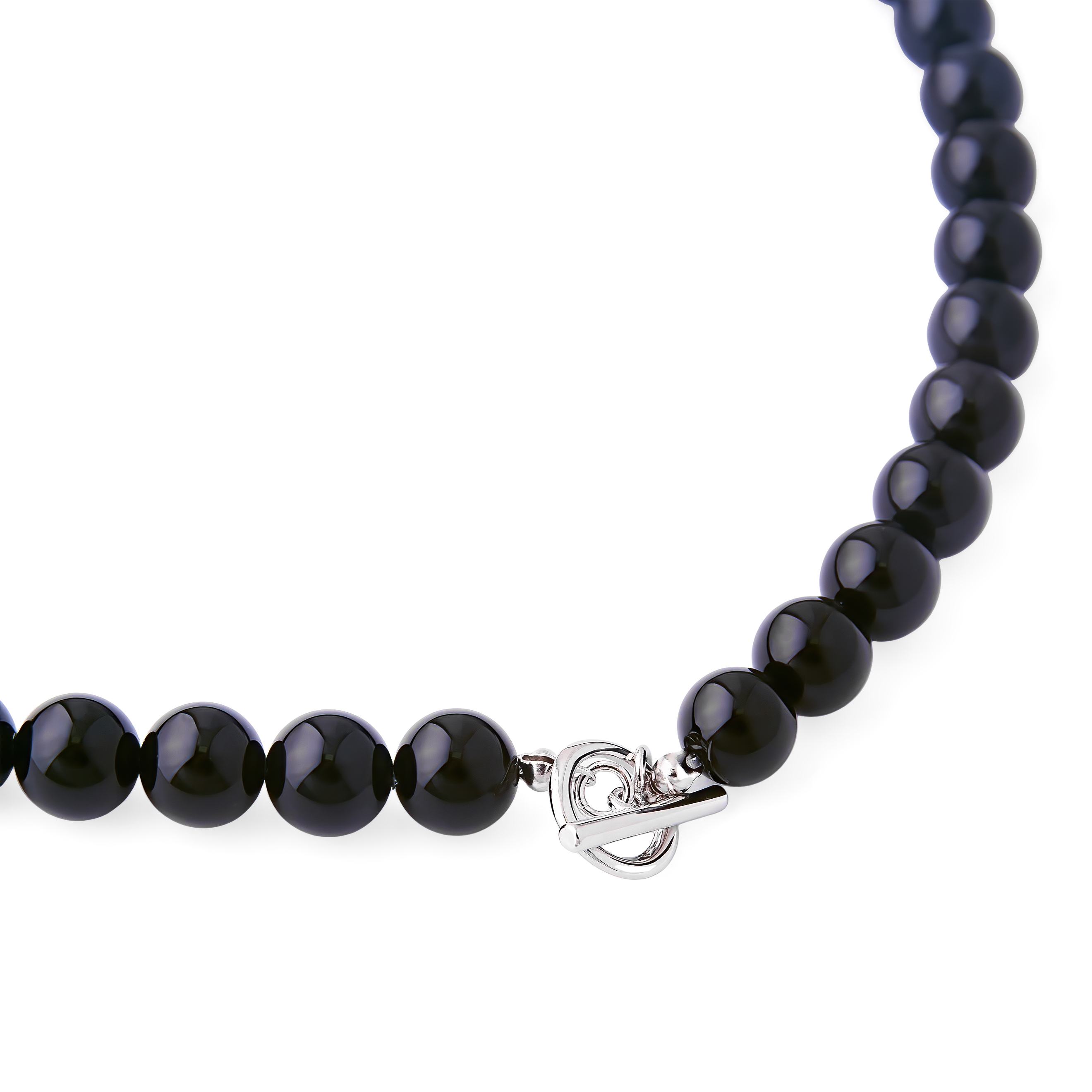 Black beads with a cluster of beads