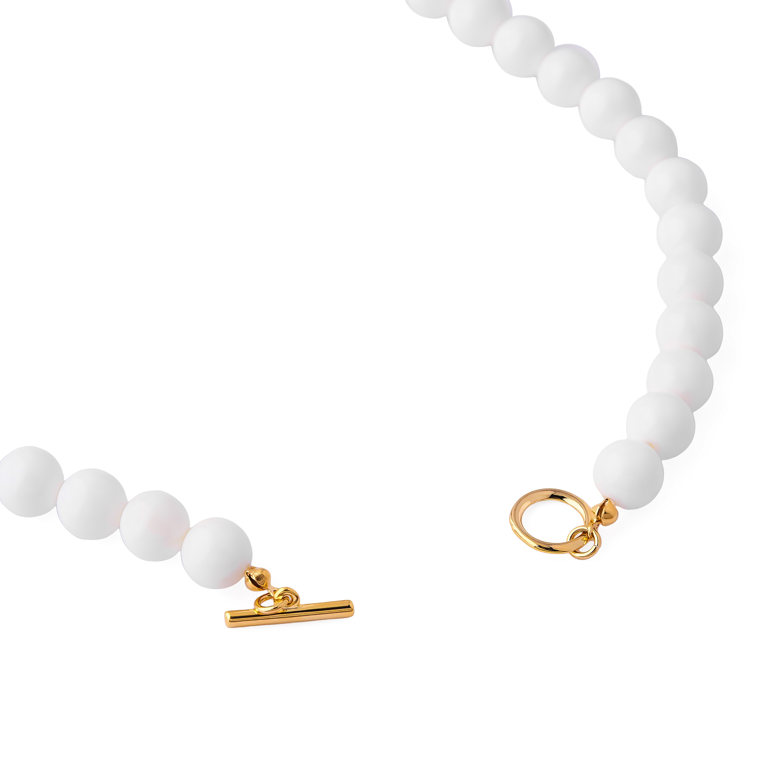 white beads with a cluster of beads