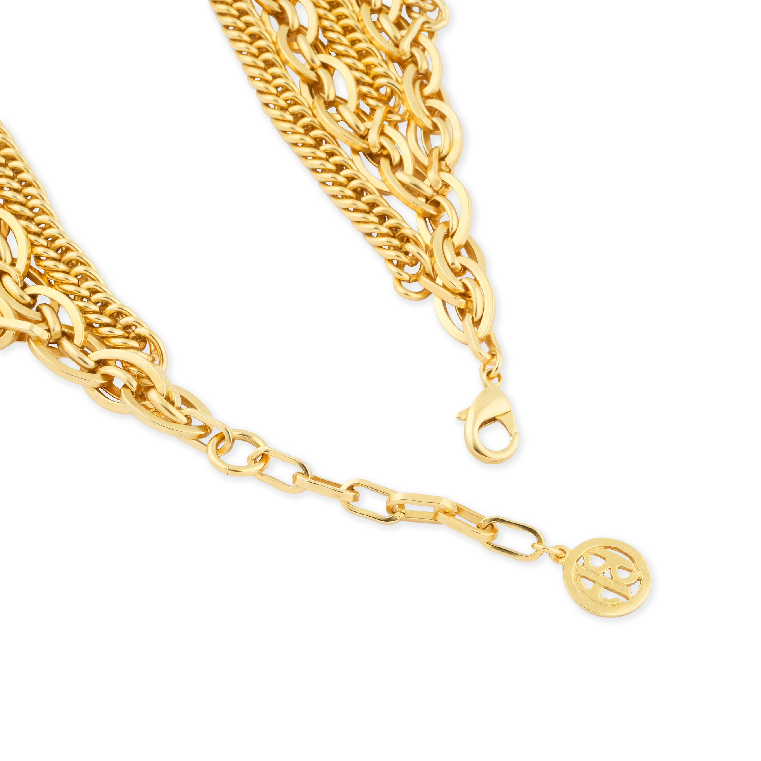 Gold-plated multilayer chain necklace Margot