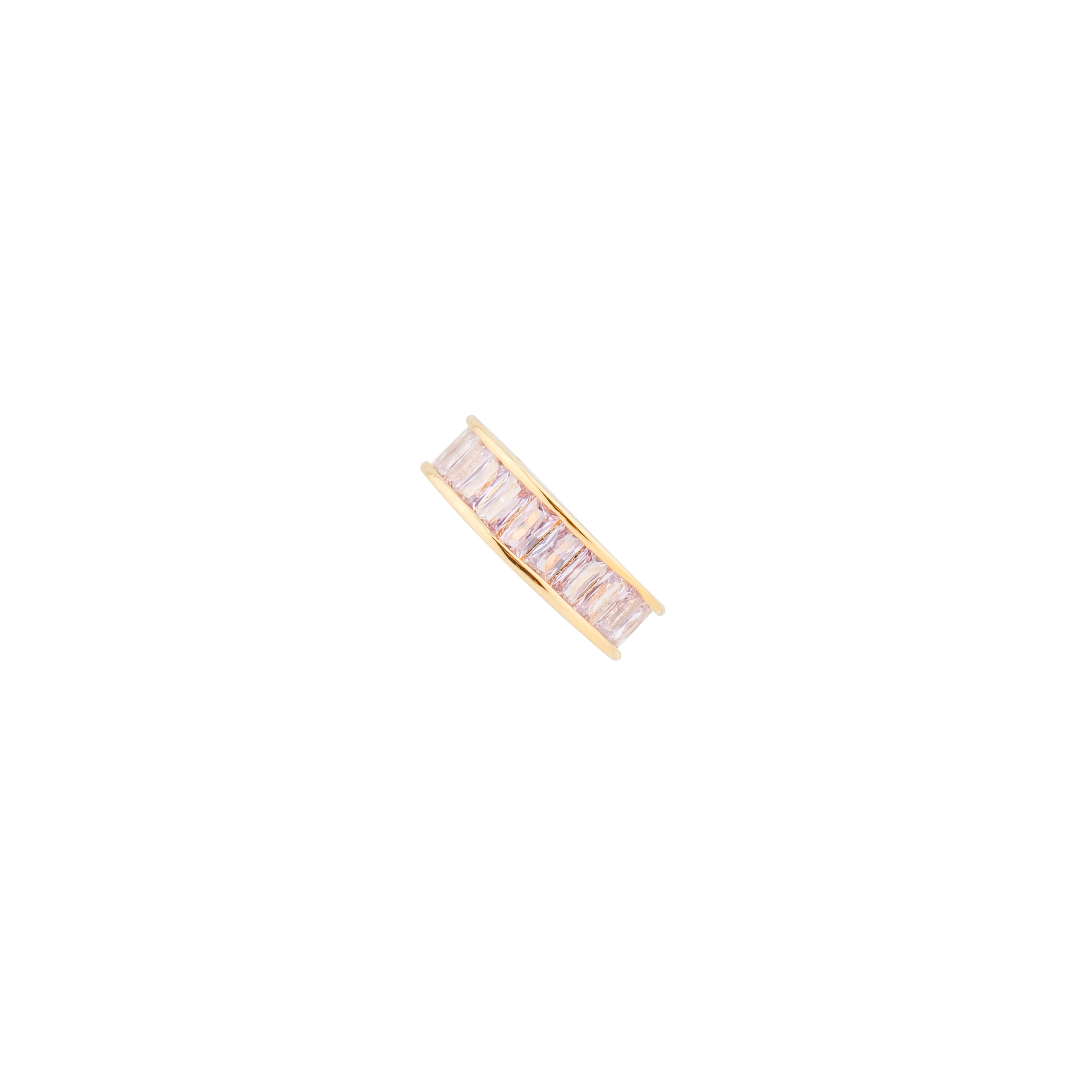 gold-tone cuff with pink crystals