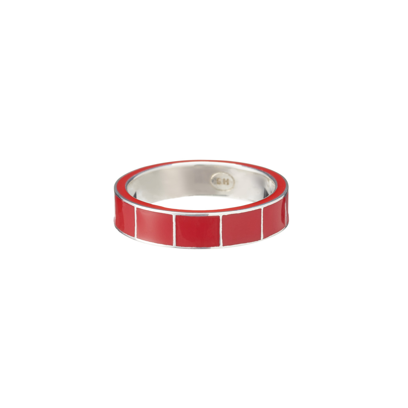цена SHAMELESS Красное кольцо из серебра с эмалью