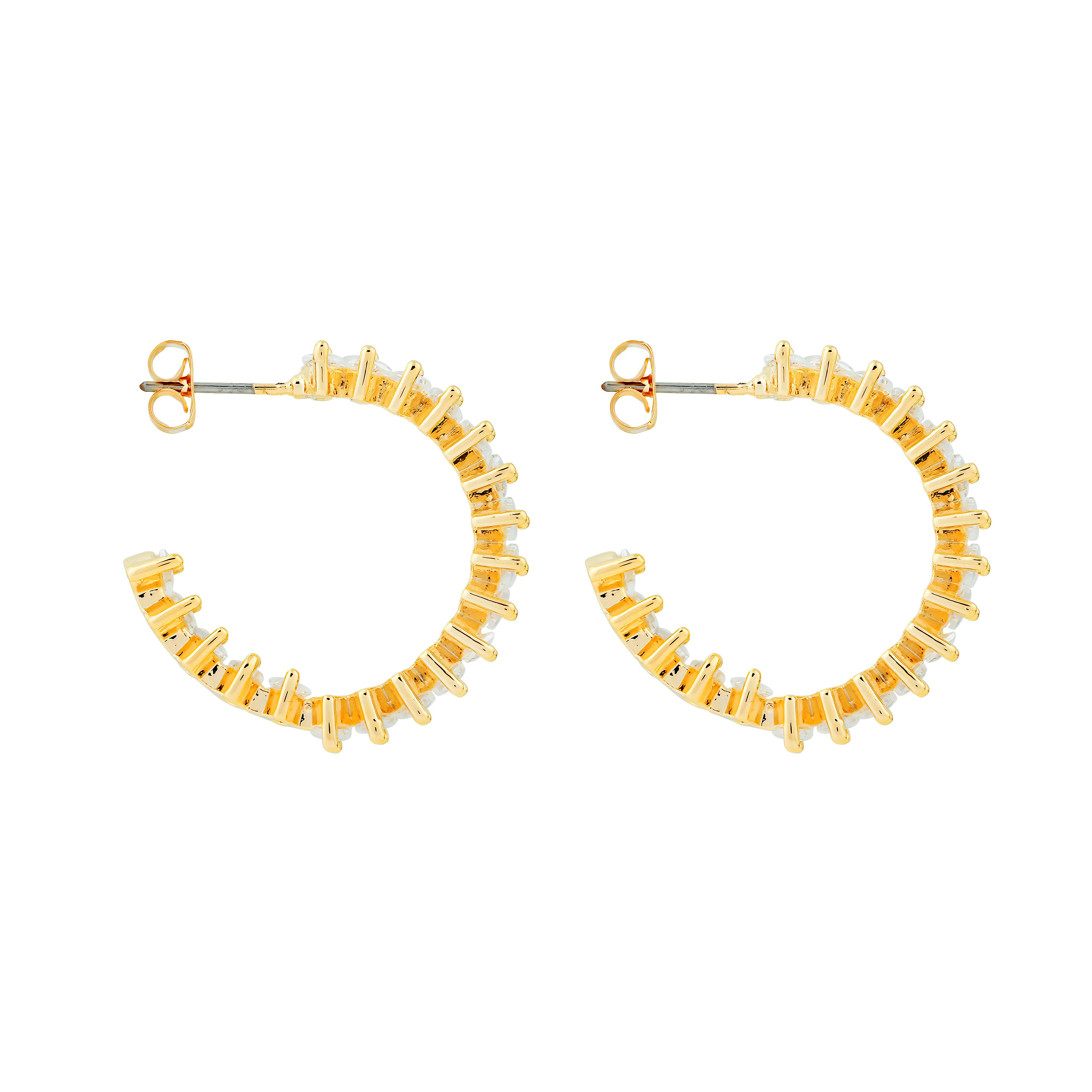 ring earrings with pavй cut marquise with crystals