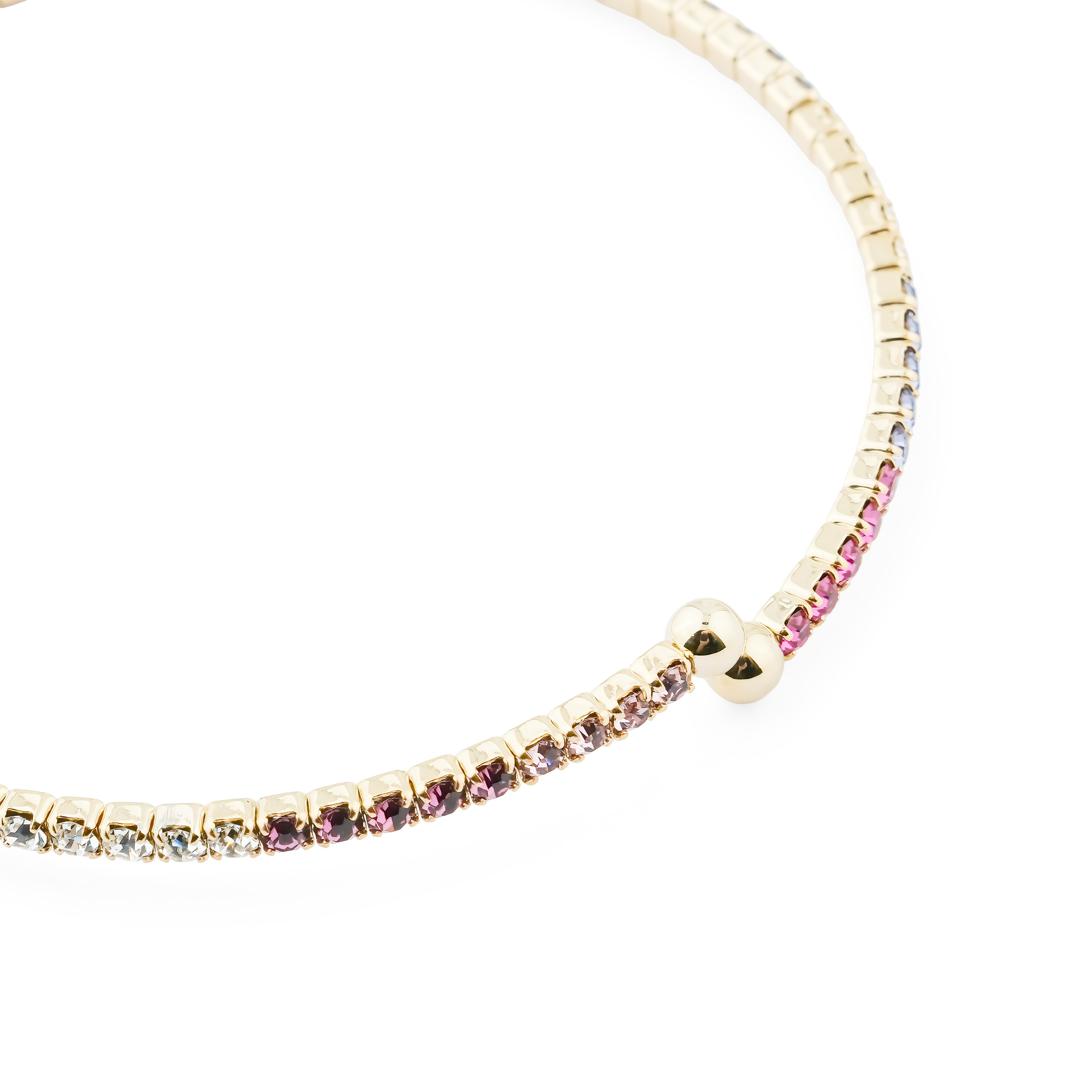 bracelet with multicolored crystals