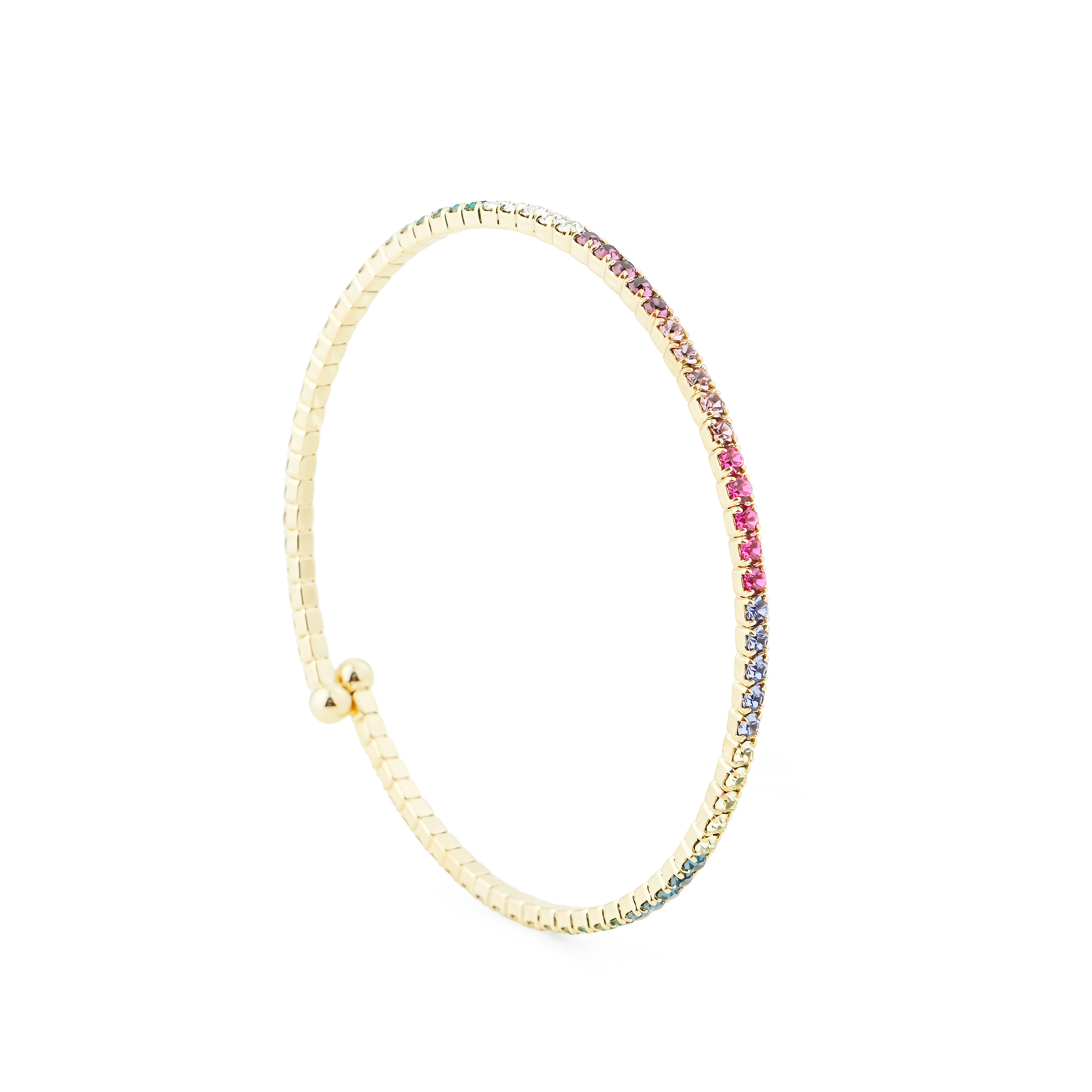 bracelet with multicolored crystals