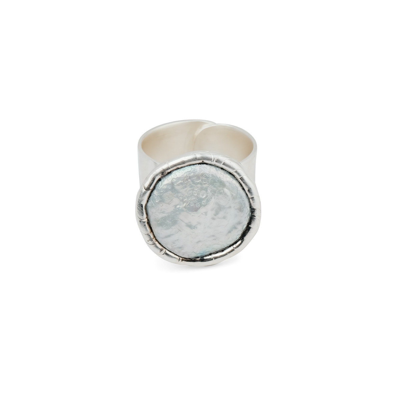 Poison Drop Lab Кольцо с серебряным покрытием с натуральным жемчугом