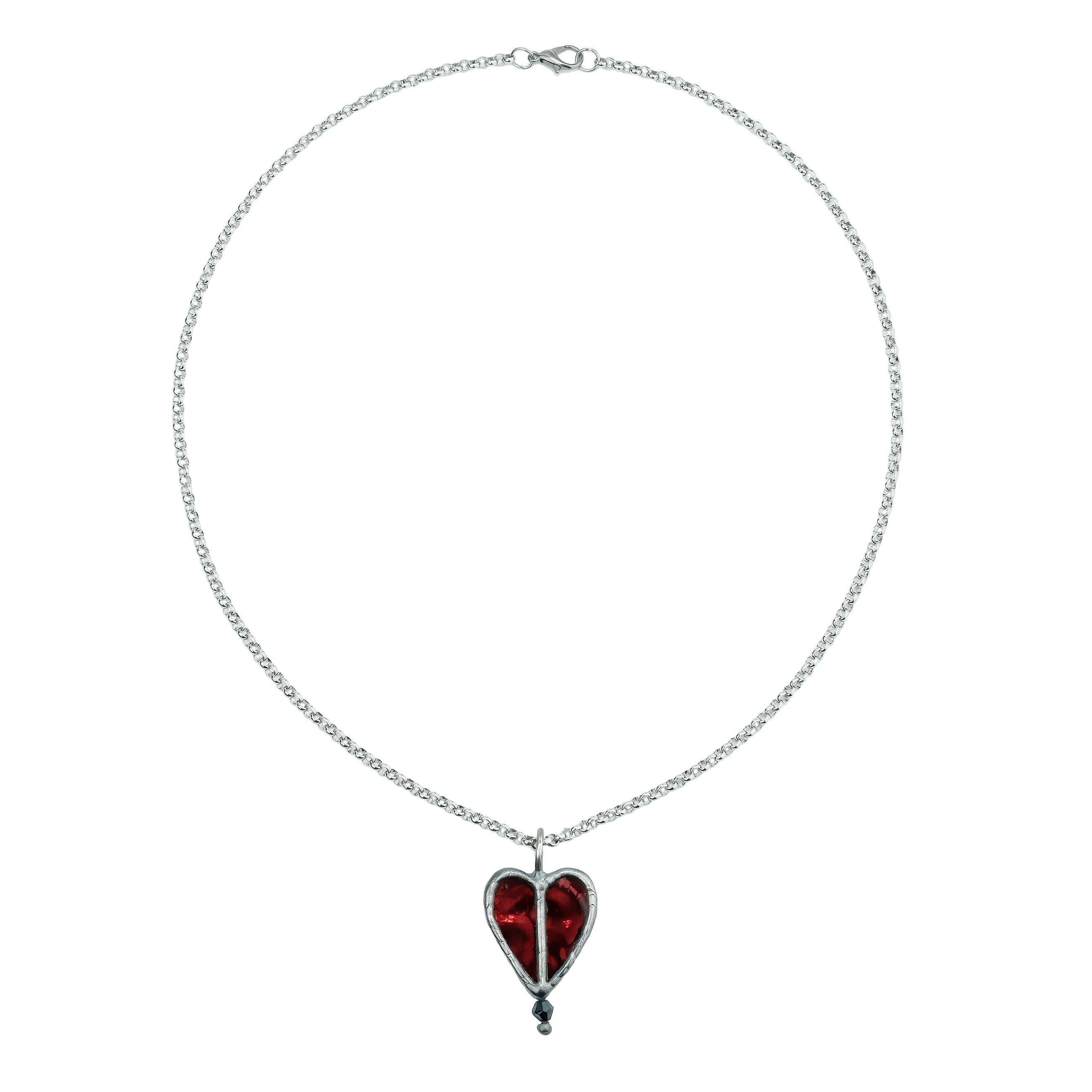 Кулоны и подвески POISONED HEARTS Кулон красное витражное сердце