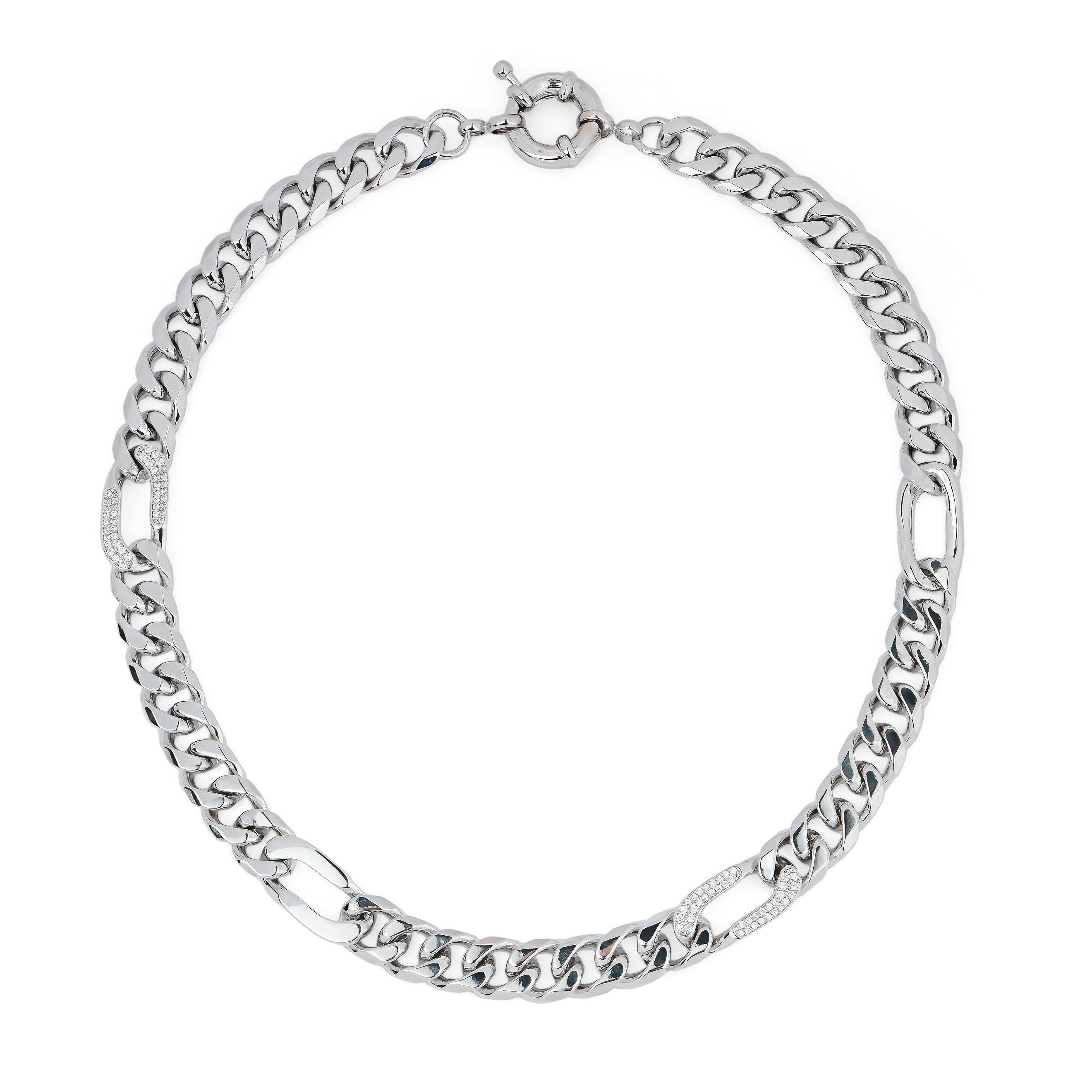 chain with links of crystals