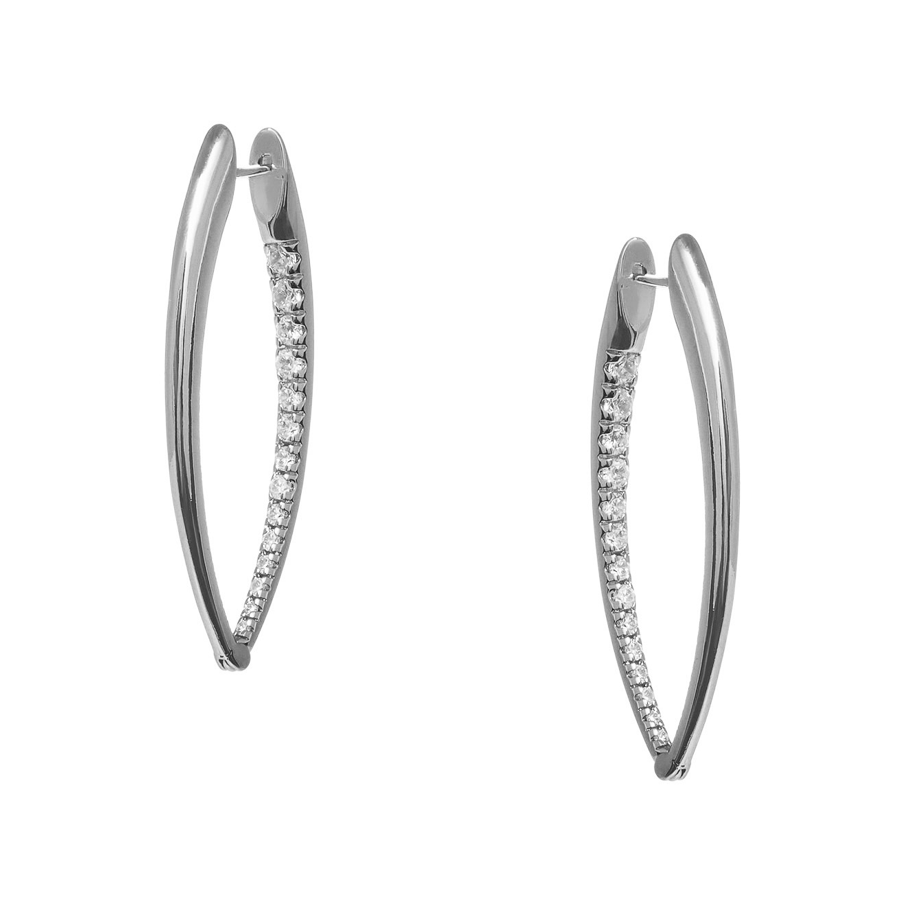 drop earrings with crystals inside