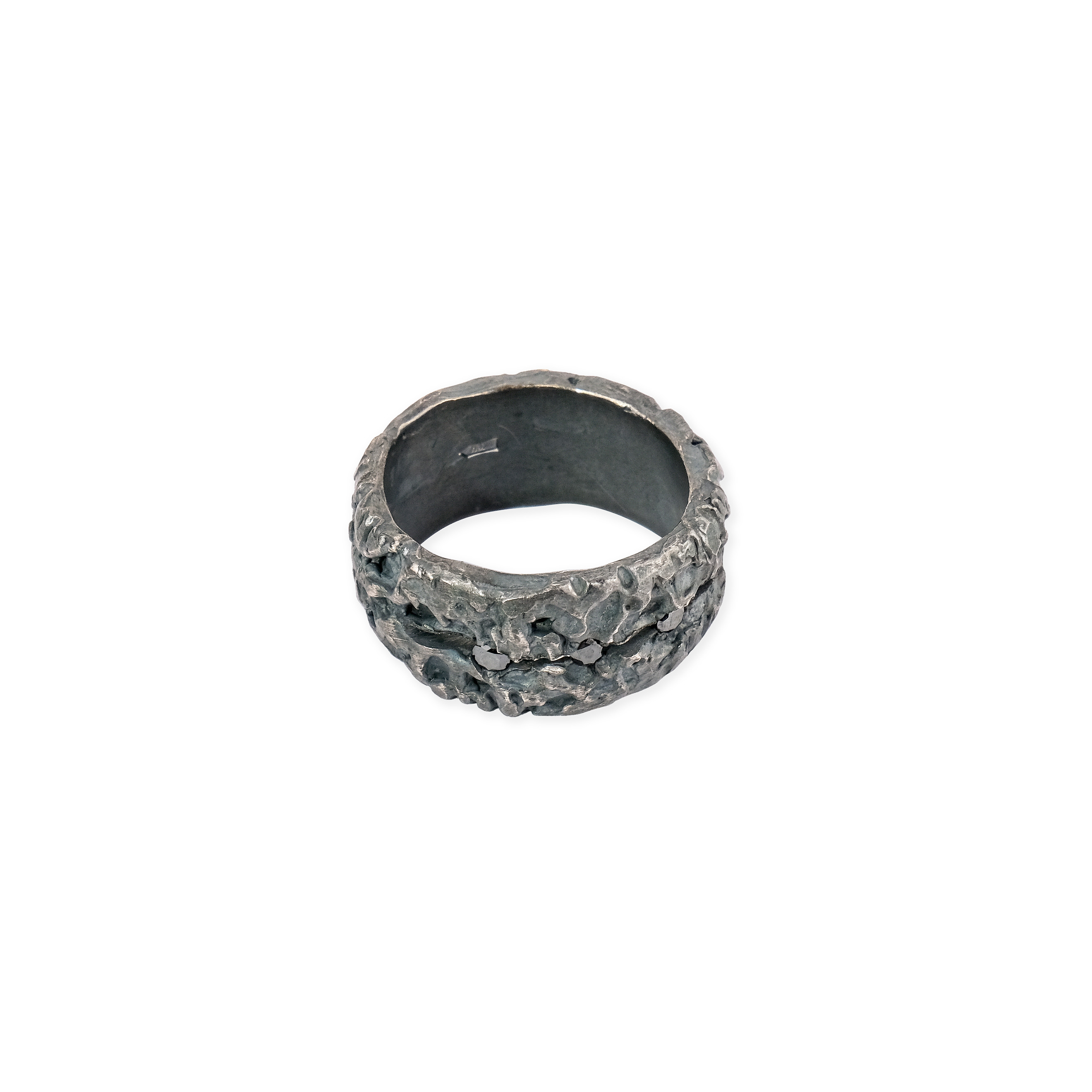 Широкие кольца Kintsugi Jewelry Кольцо Life lessons серебряное с бриллиантами