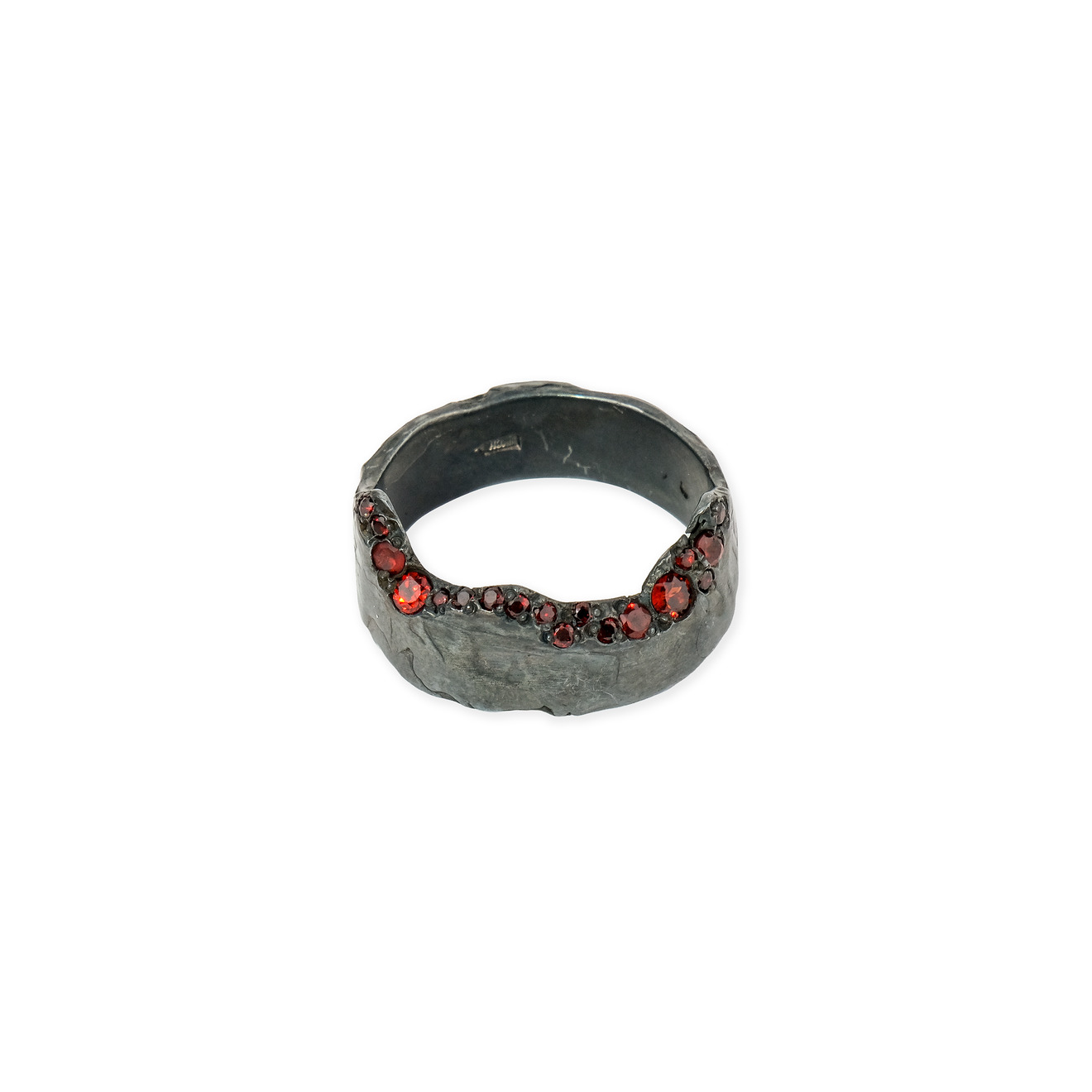Kintsugi Jewelry Кольцо Crave из серебра с гранатами