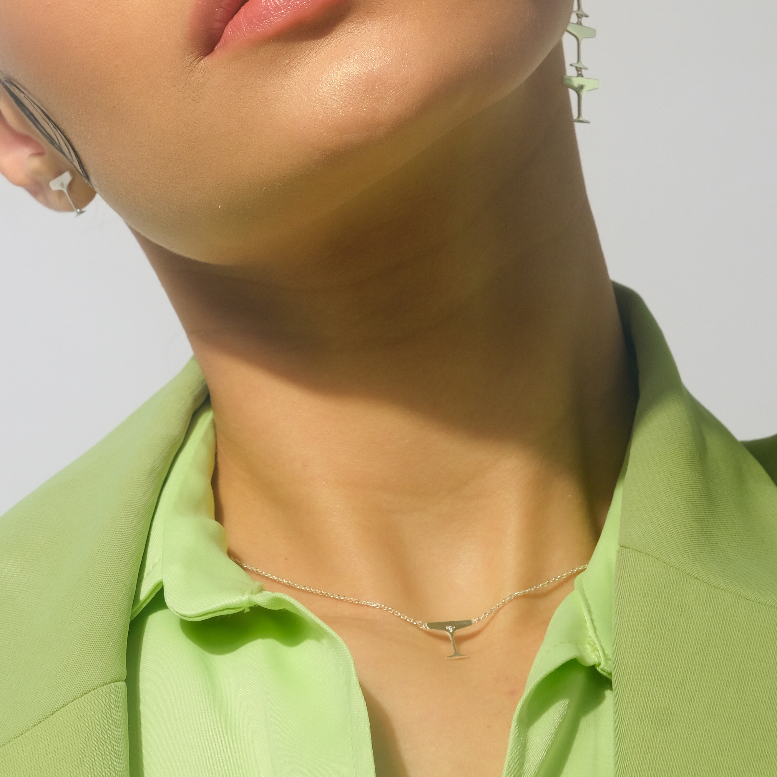 Серебряное колье Sparkling