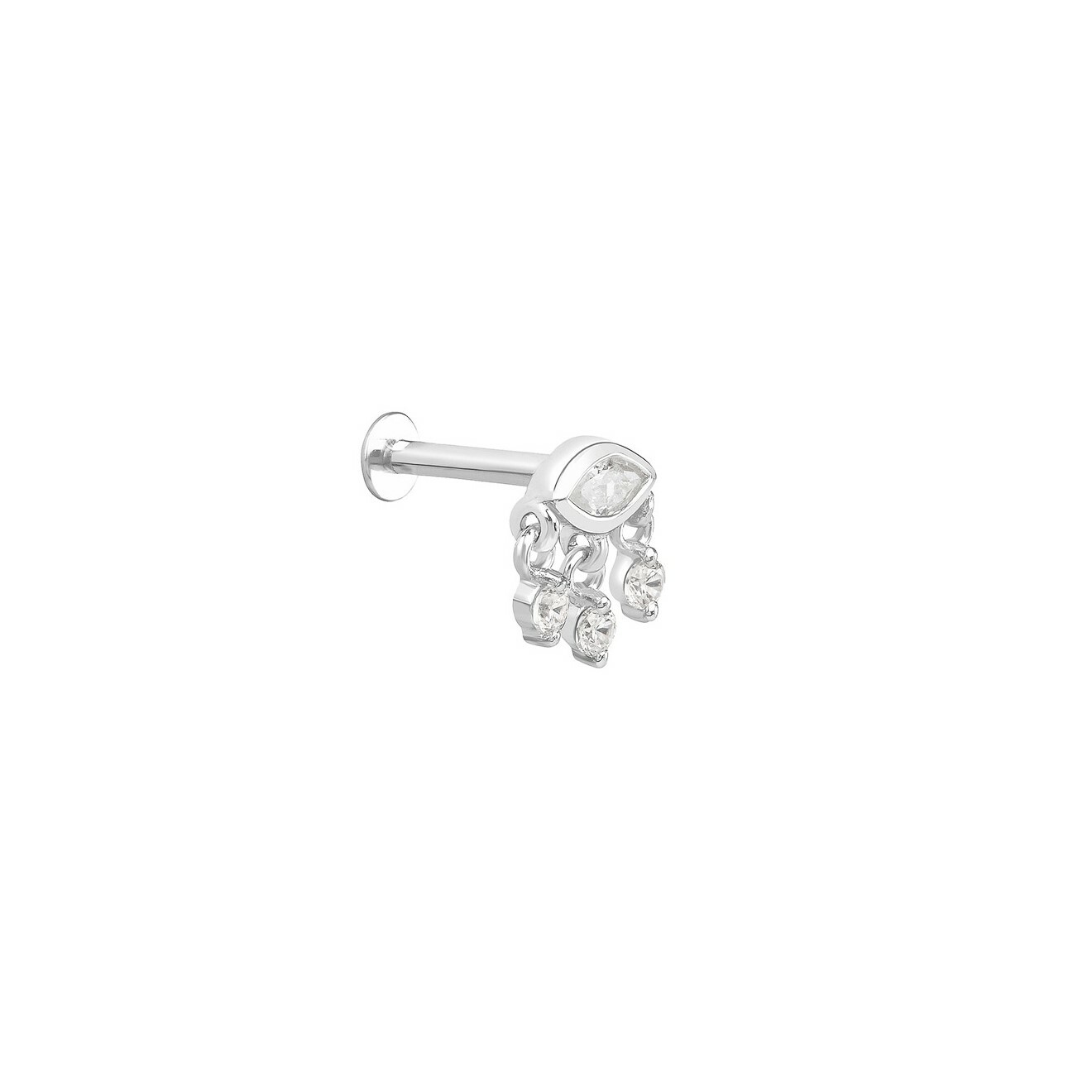 Wrap-awning made of silver with zirconium, from the Piercing collection