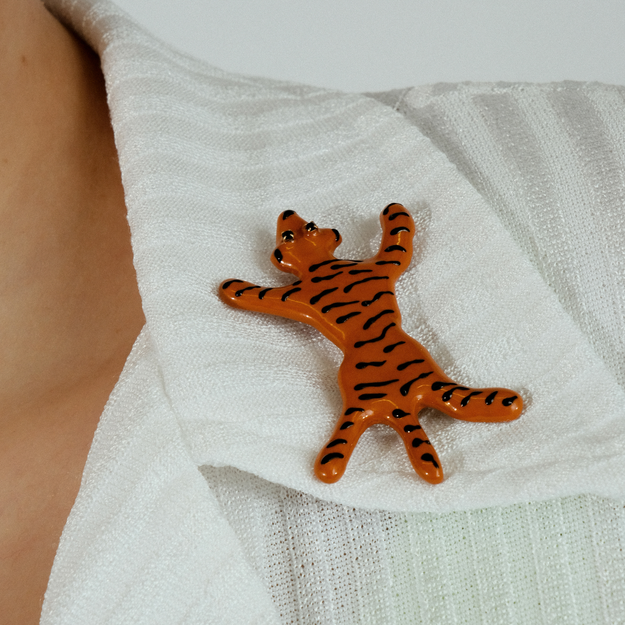 Gilded Tiger brooch