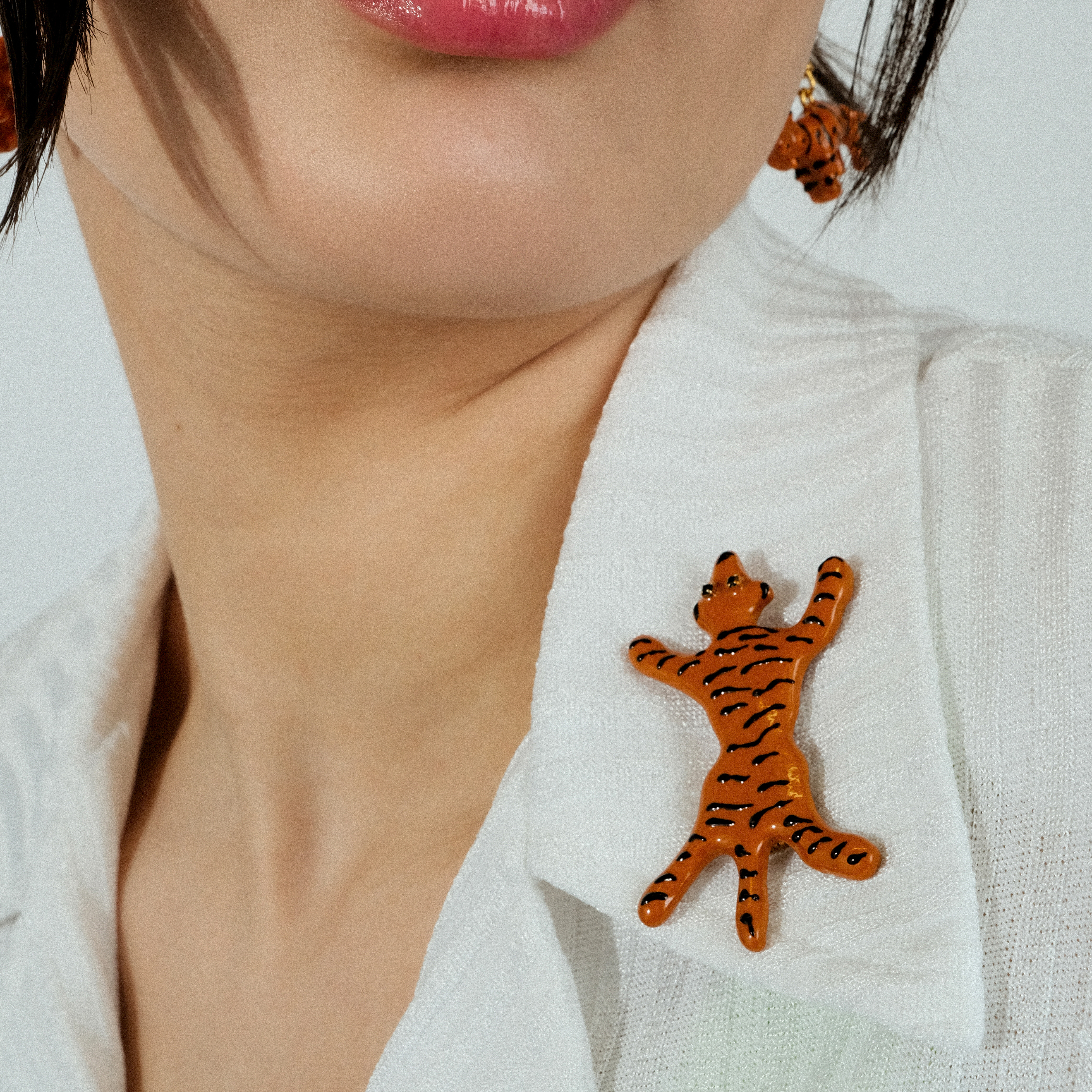 Gilded Tiger brooch