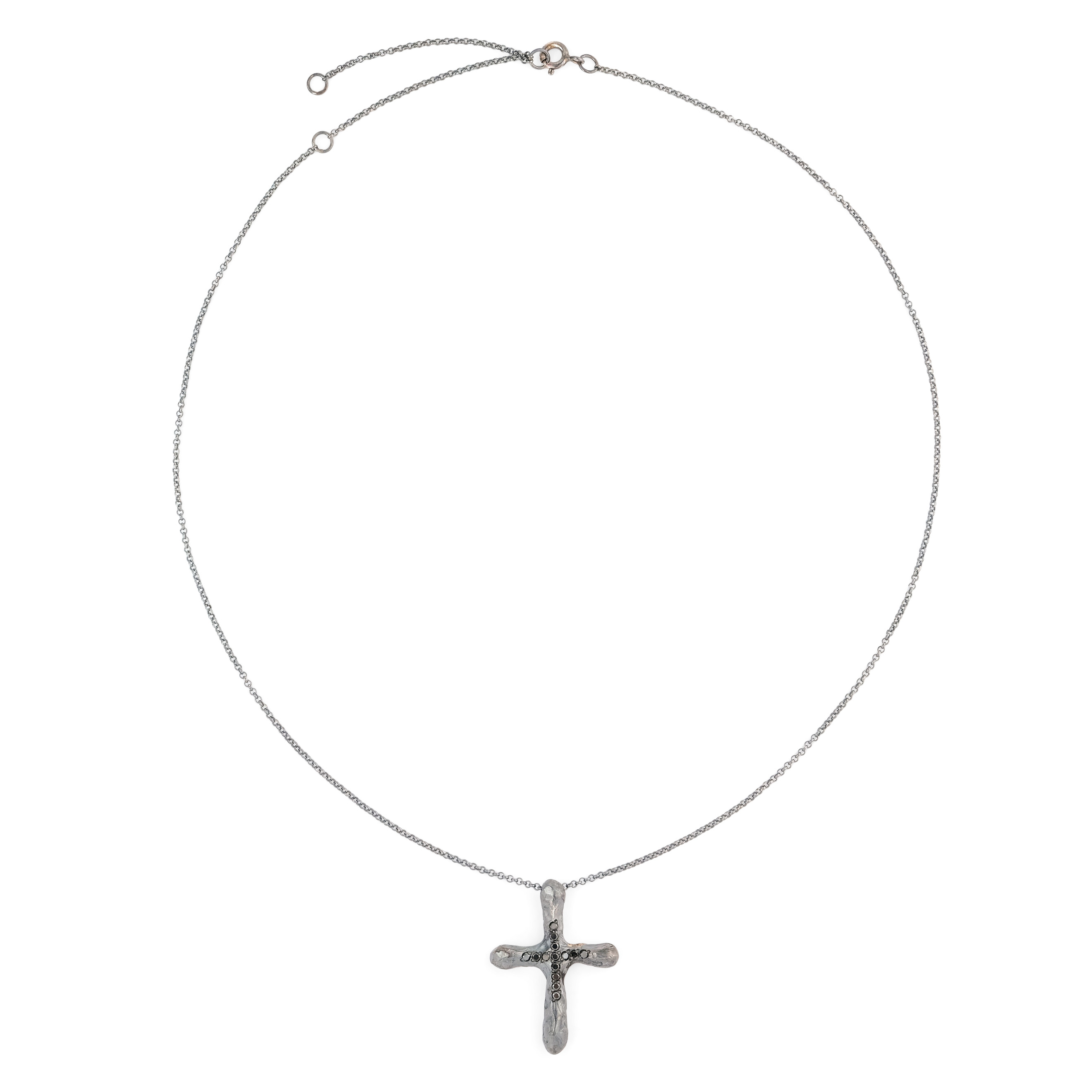 Кулон Cross серебряный с бриллиантами