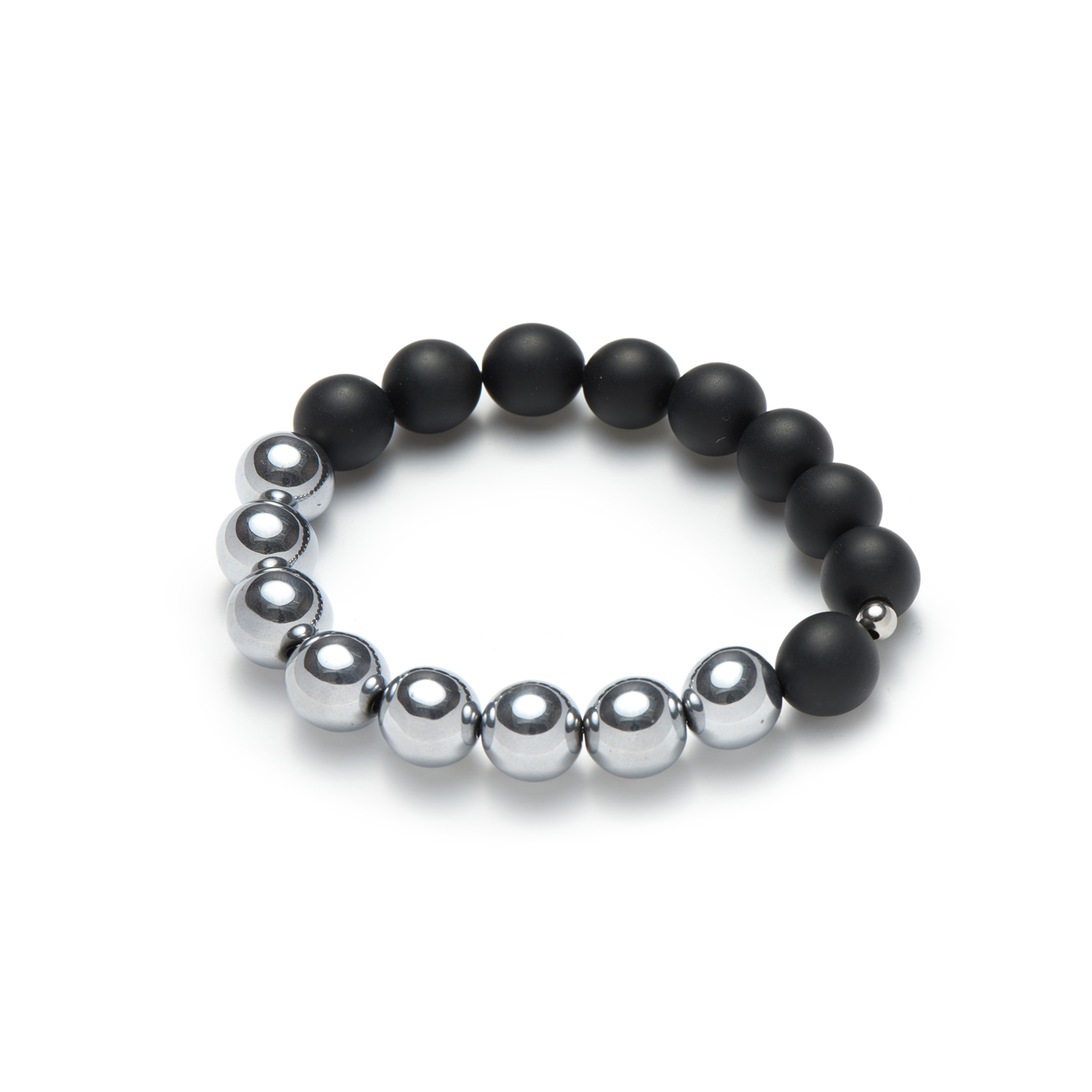 Bracelet made of agate and hematite Ø12mm