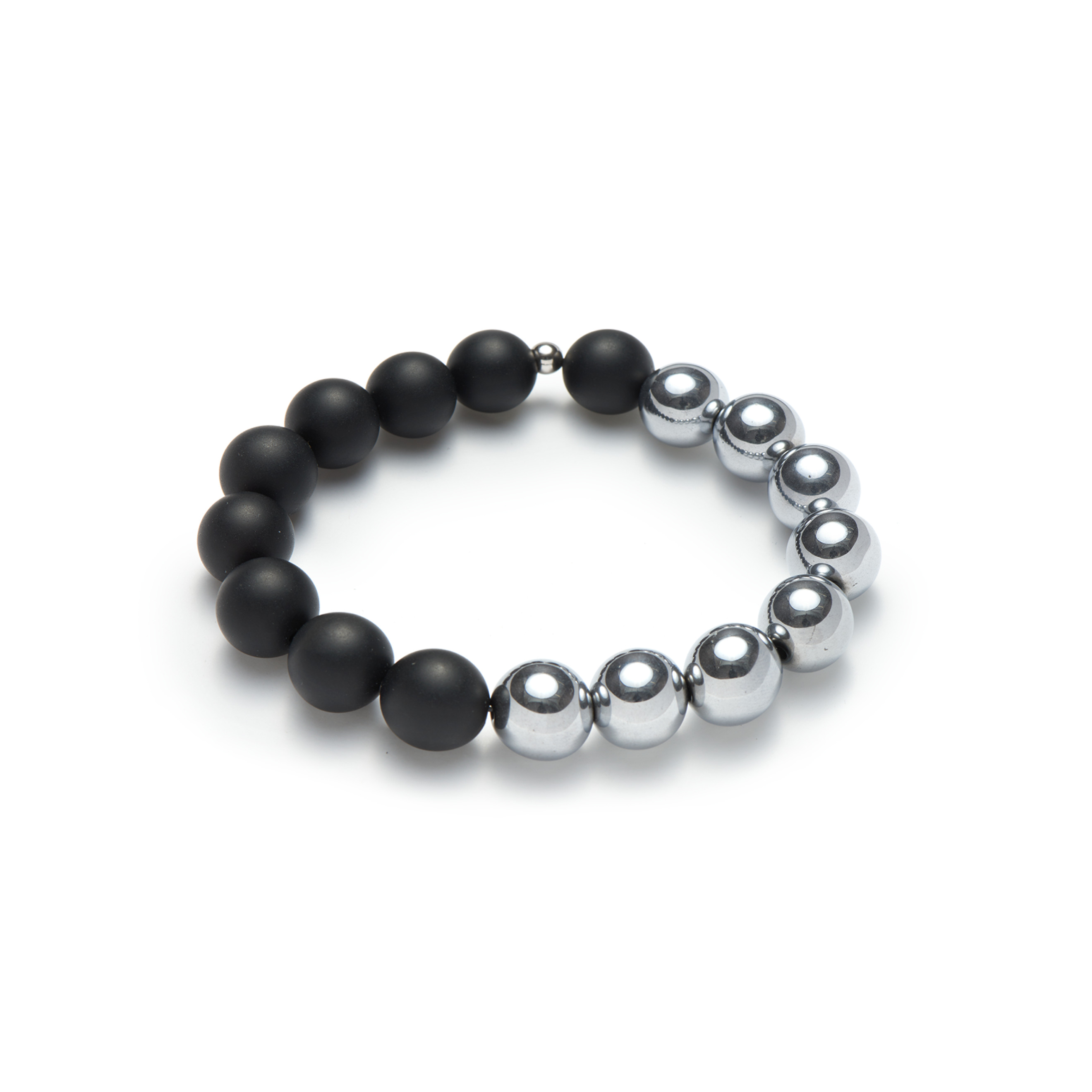 Bracelet made of agate and hematite Ø12mm