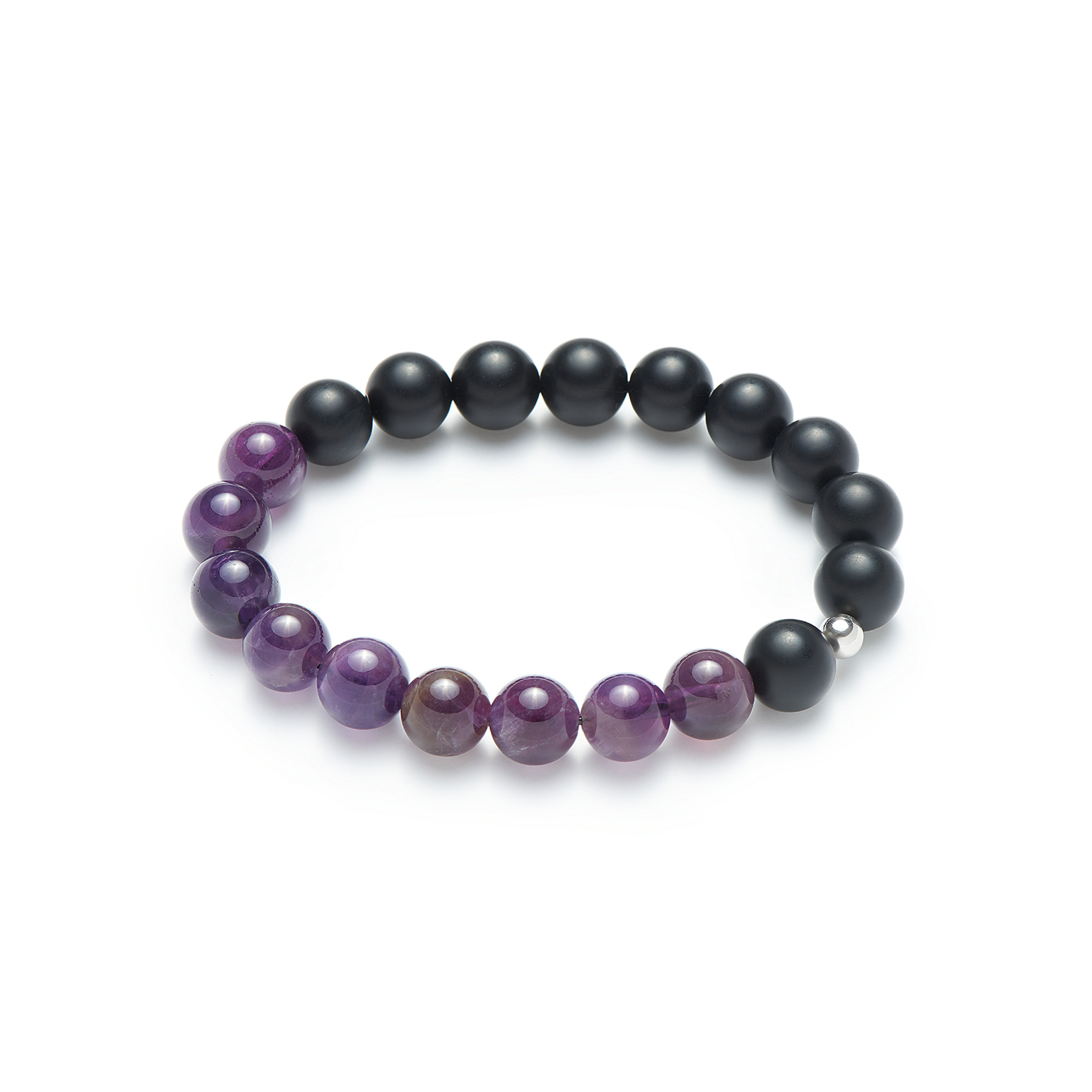 Bracelet made of agate and amethyst Ø8mm