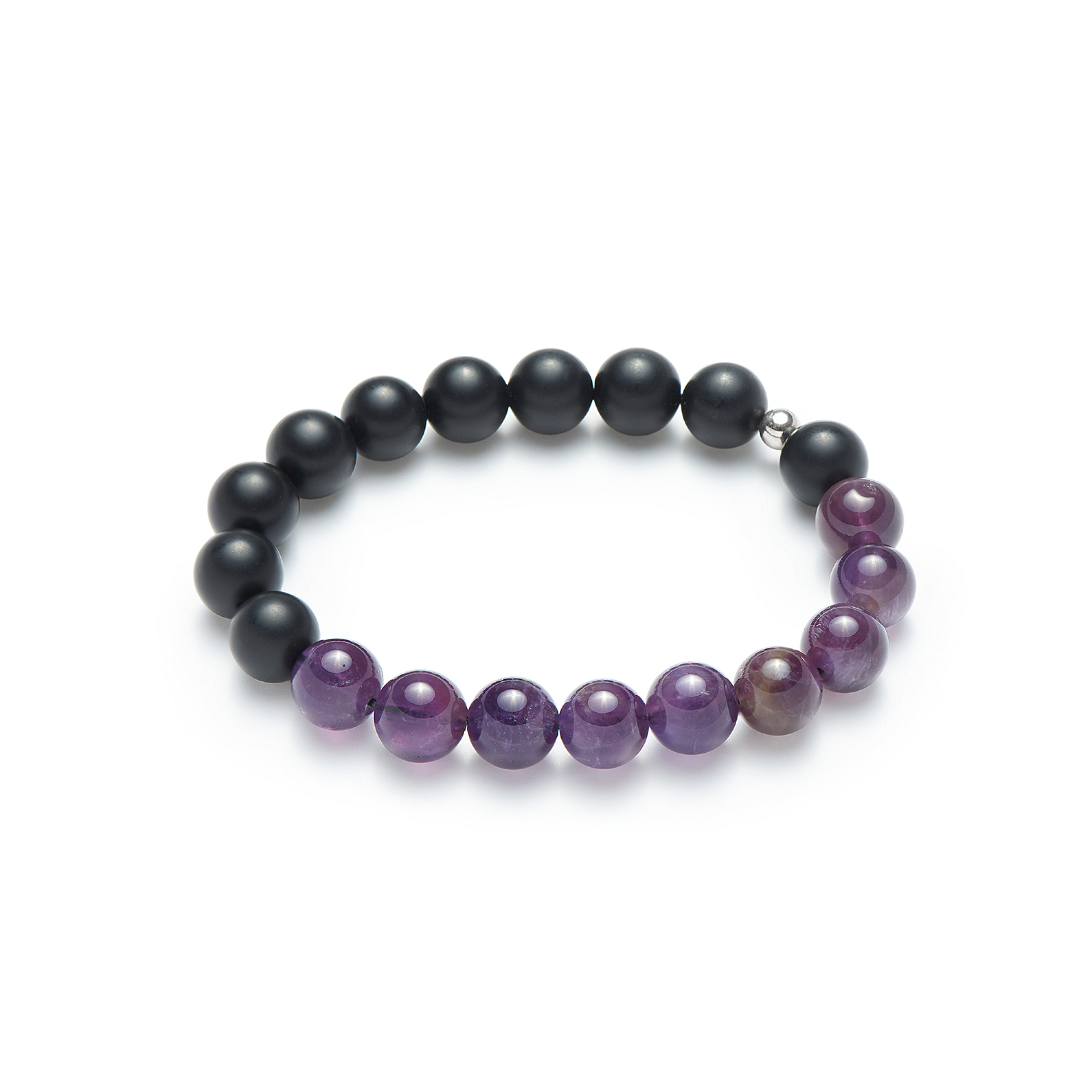 Bracelet made of agate and amethyst Ø8mm