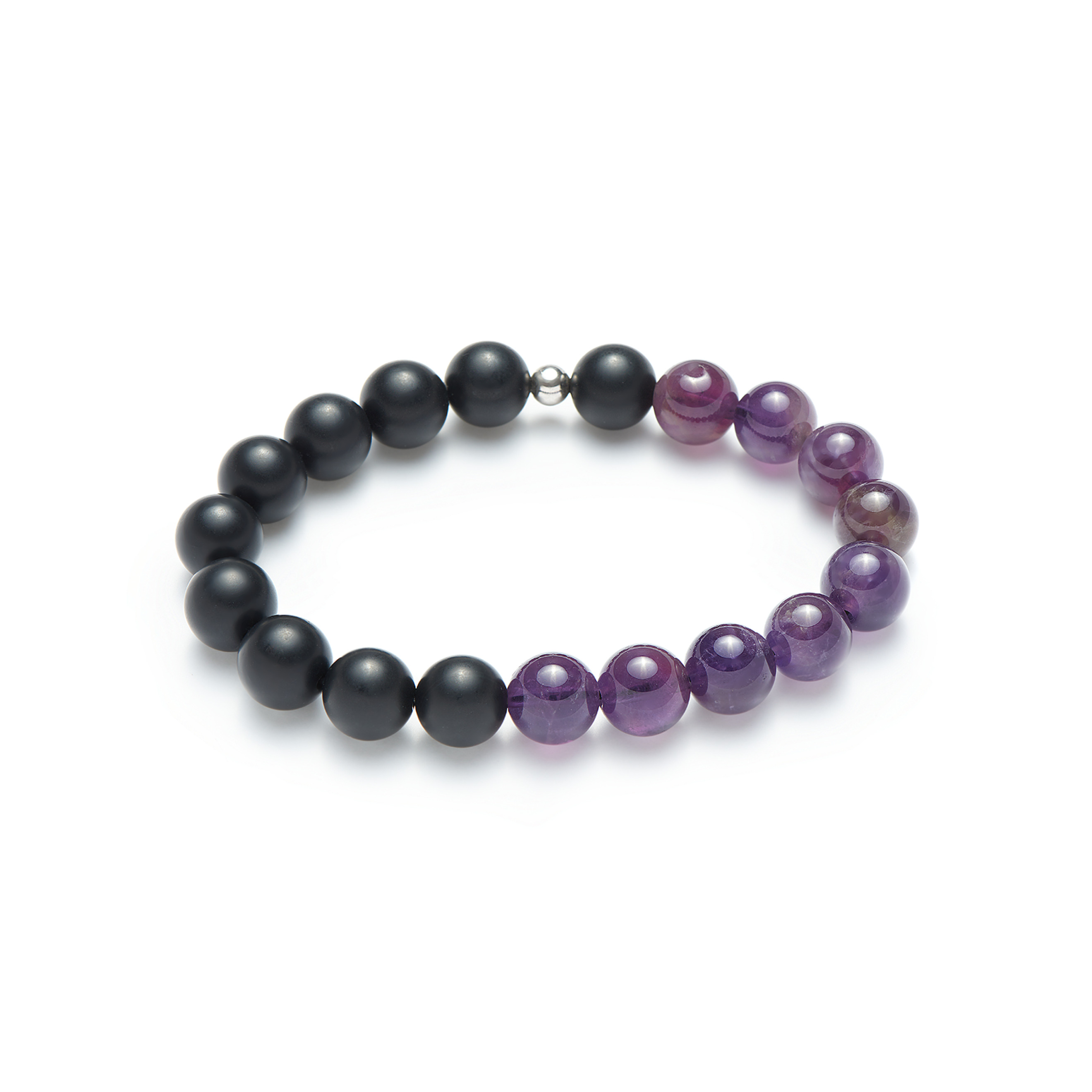 Bracelet made of agate and amethyst Ø8mm