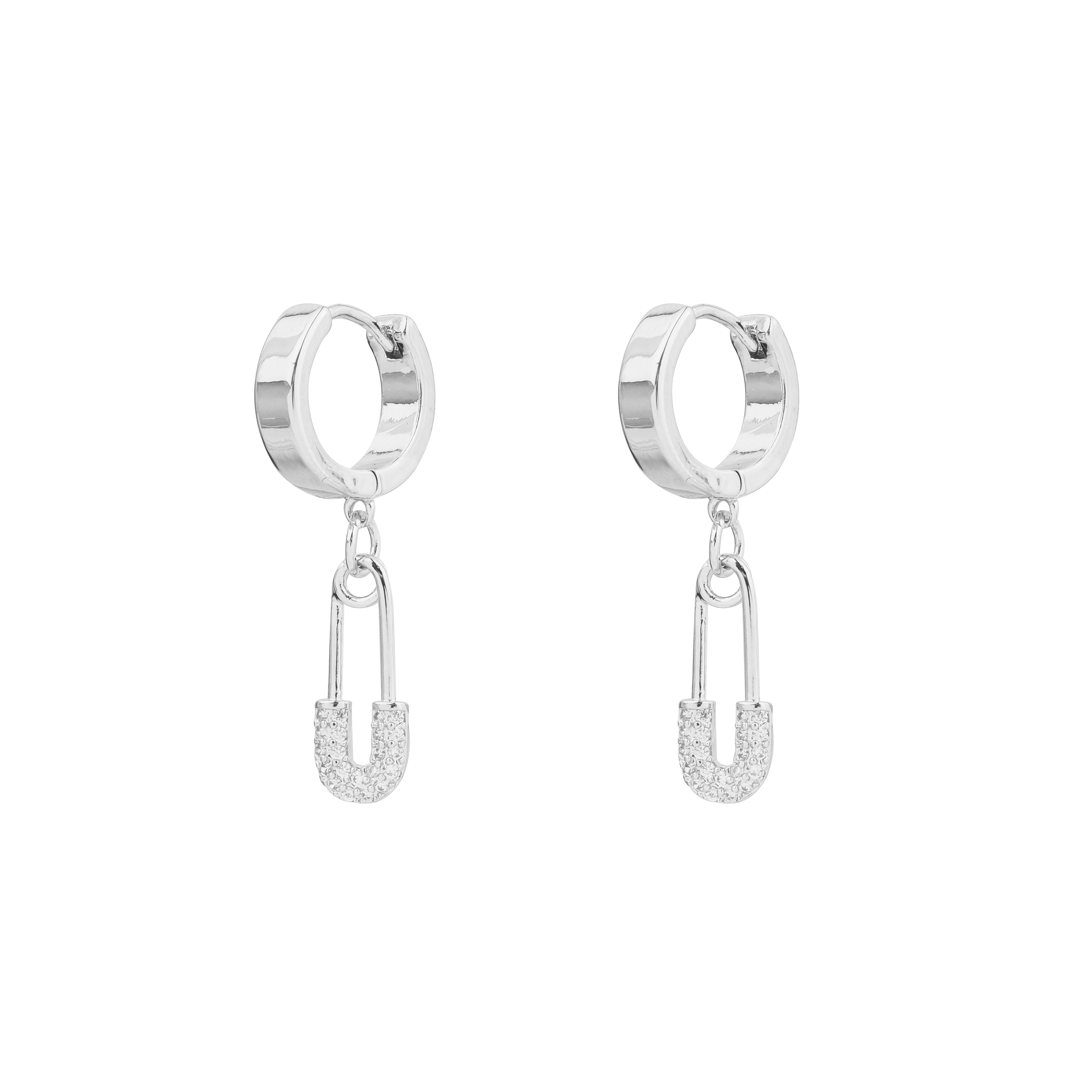 earrings with pin pendants