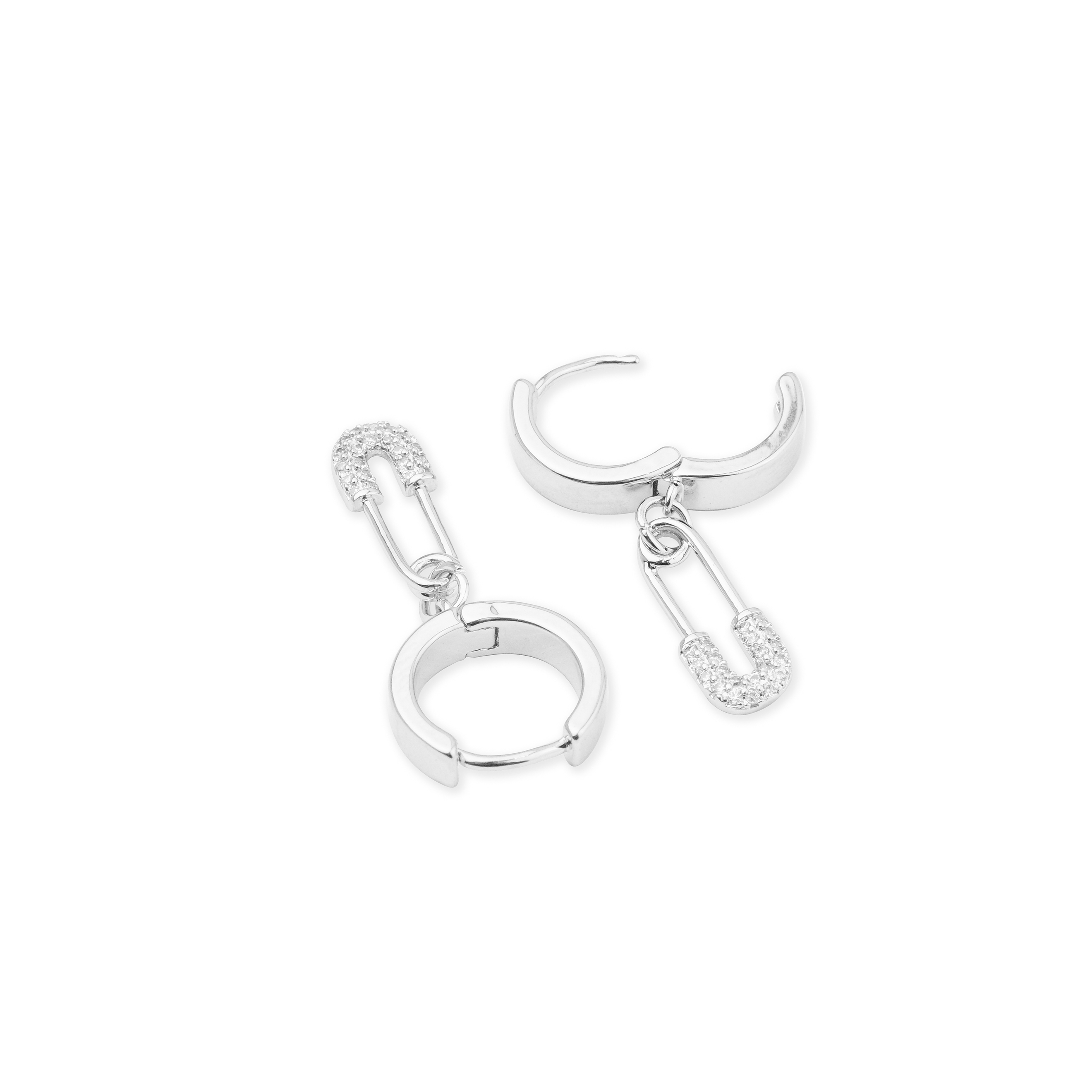 earrings with pin pendants