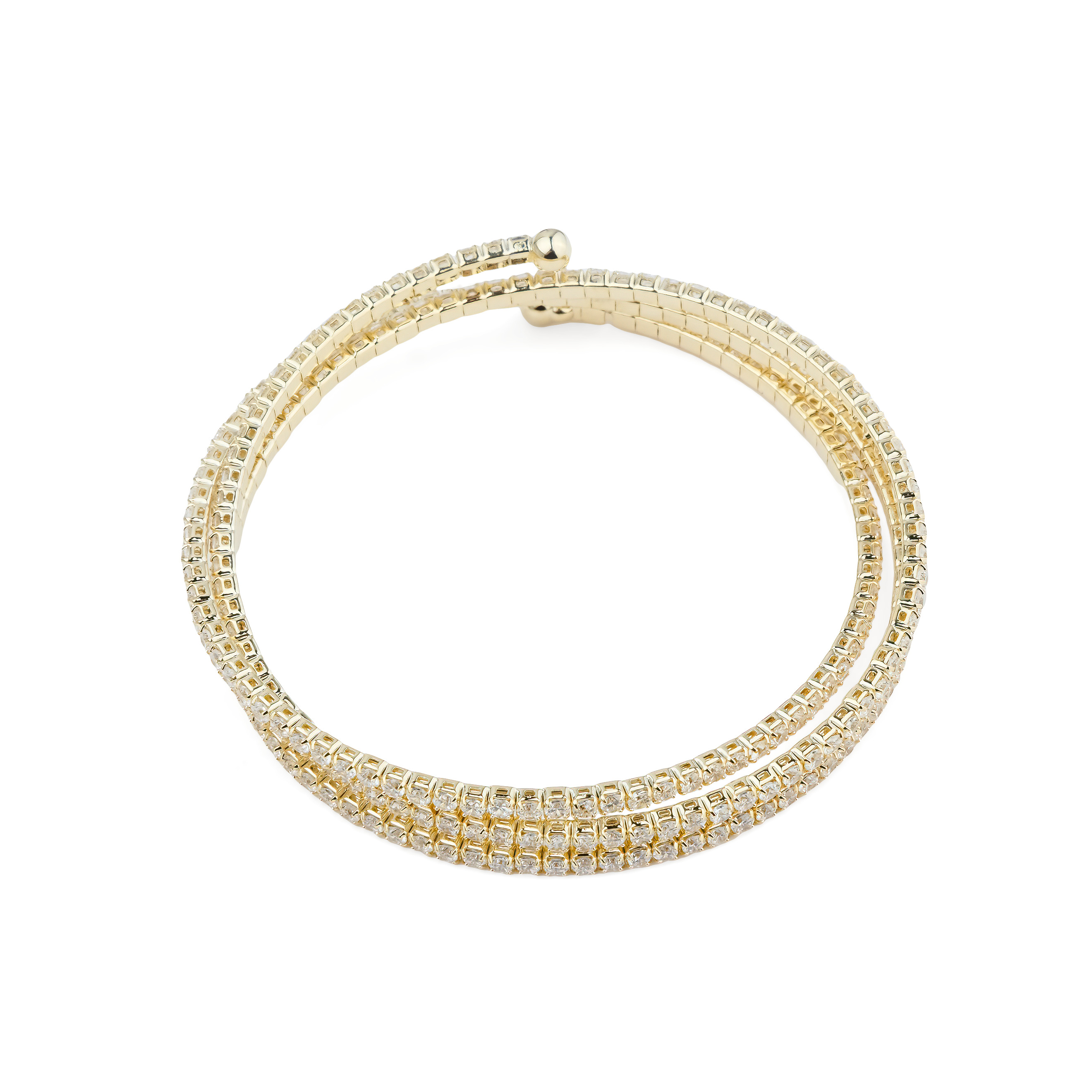 multi-layered bracelet with crystals