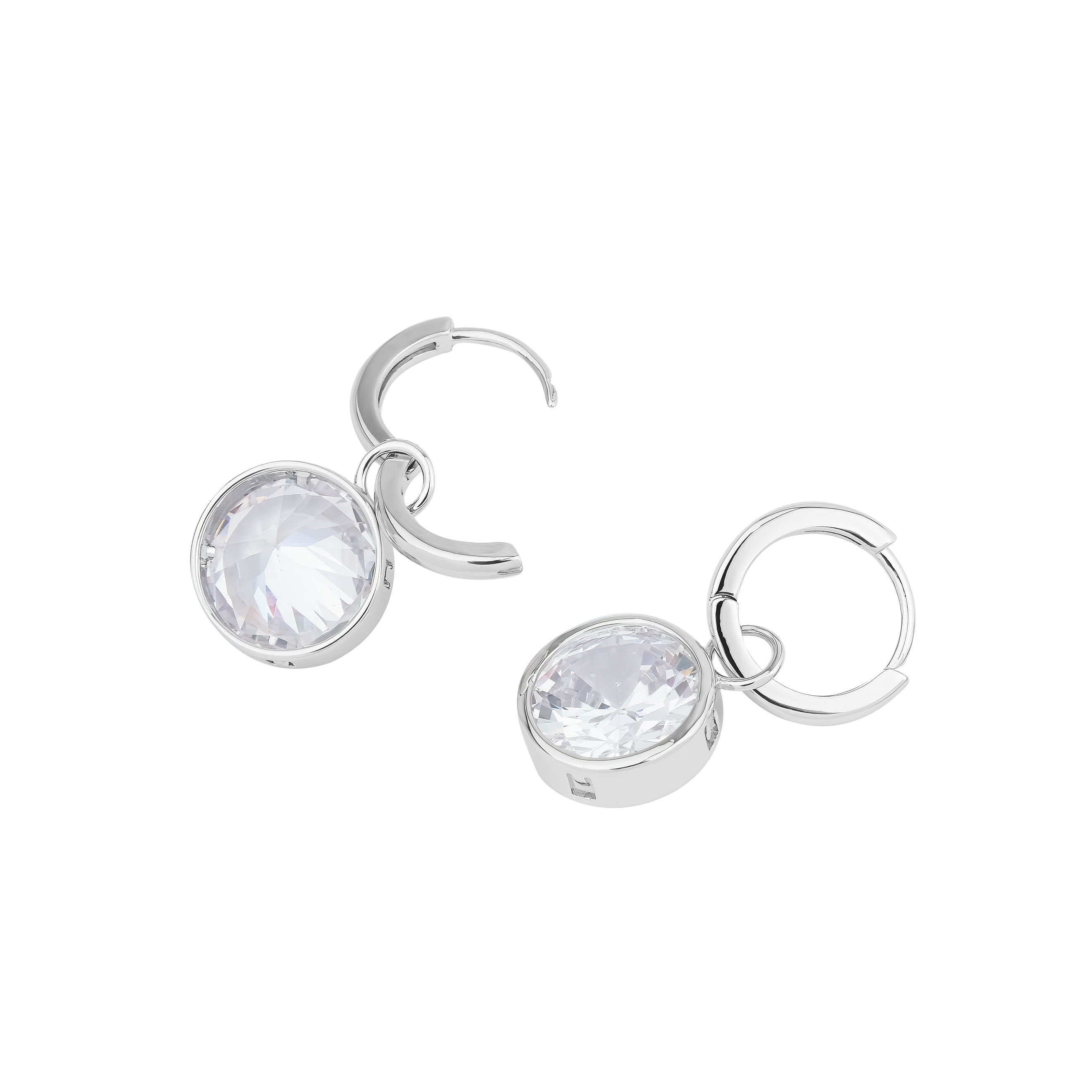 earrings with crystal pendants
