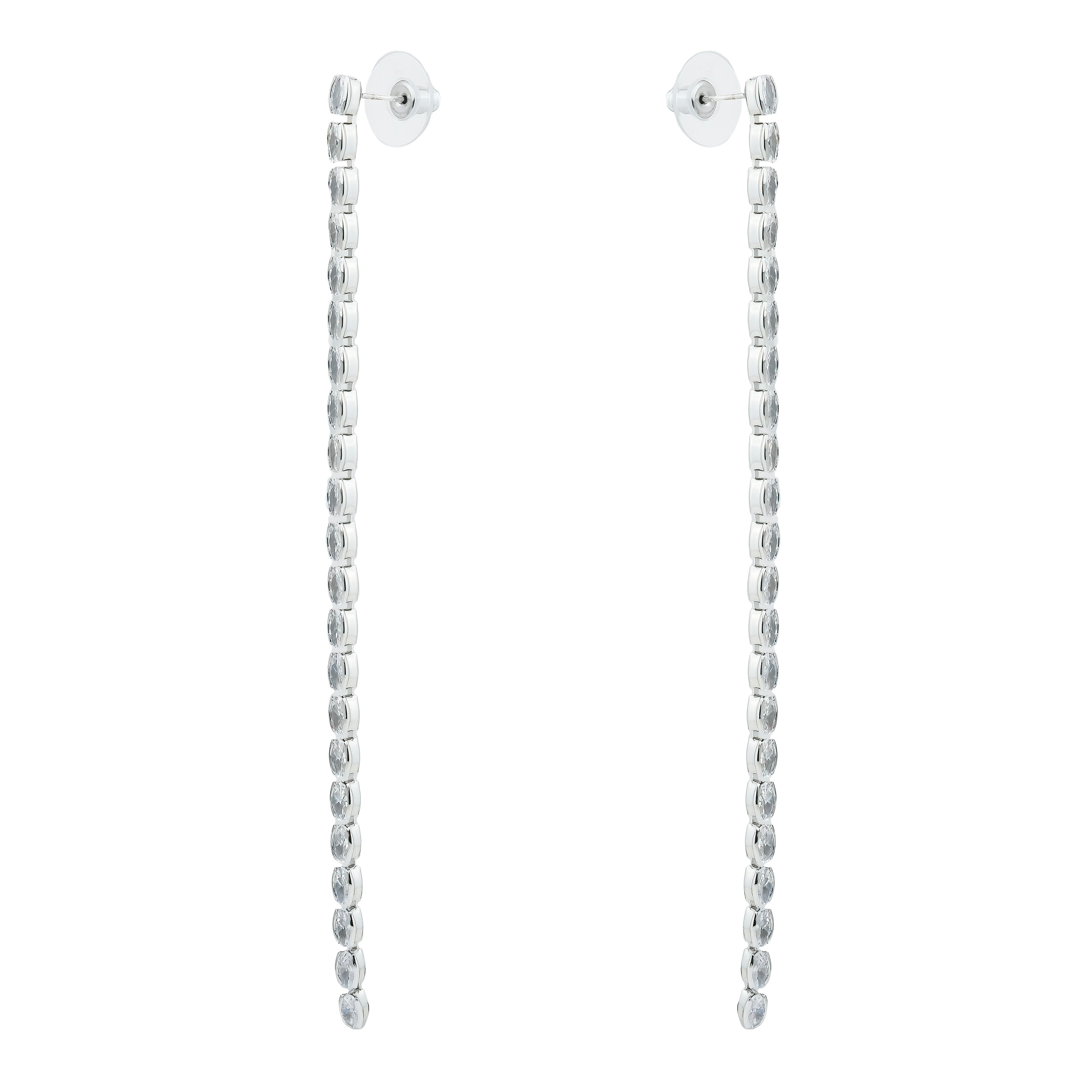 Long earrings with crystals