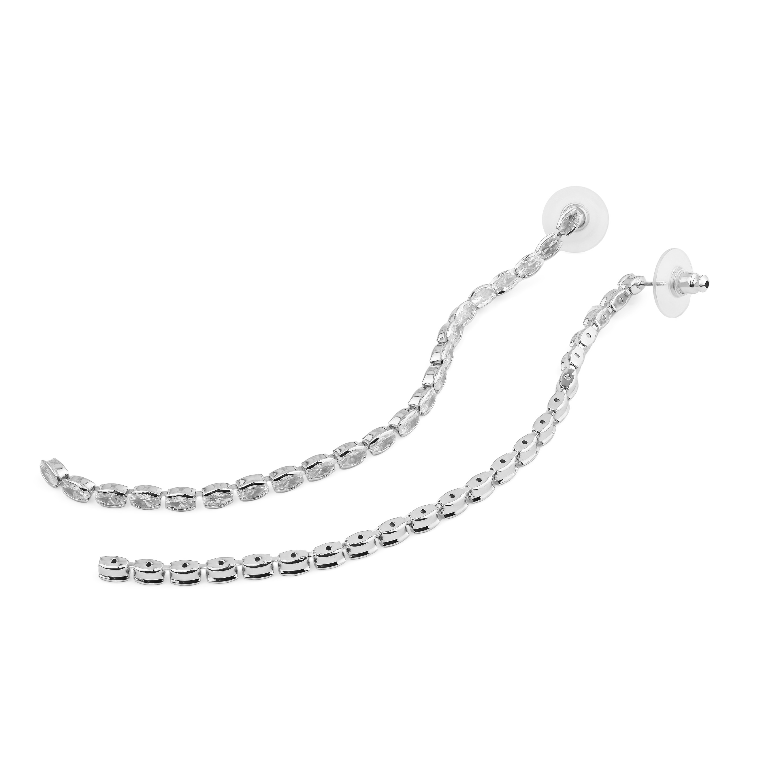 Long earrings with crystals