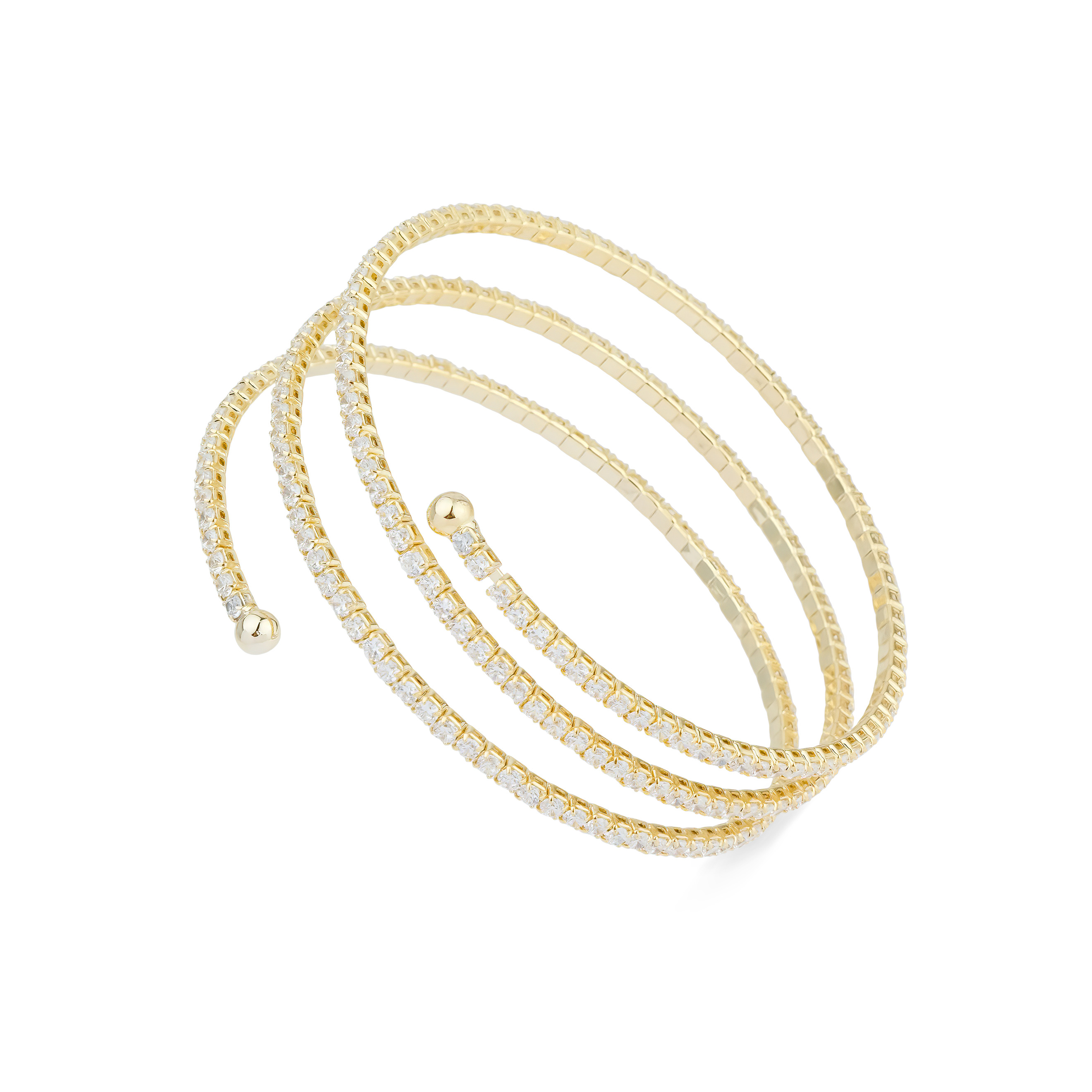 multi-layered bracelet with crystals