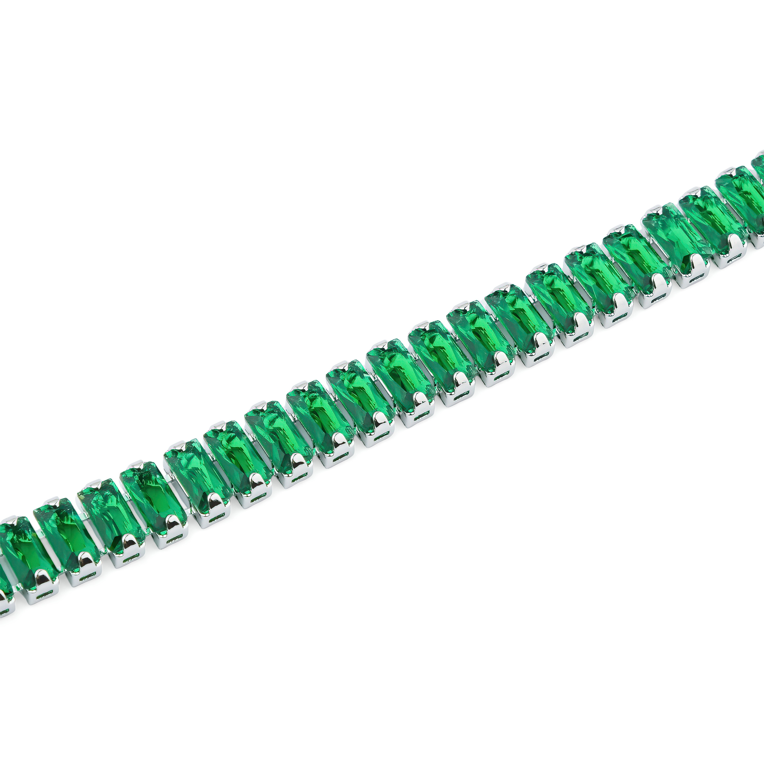 Necklace made of green crystals