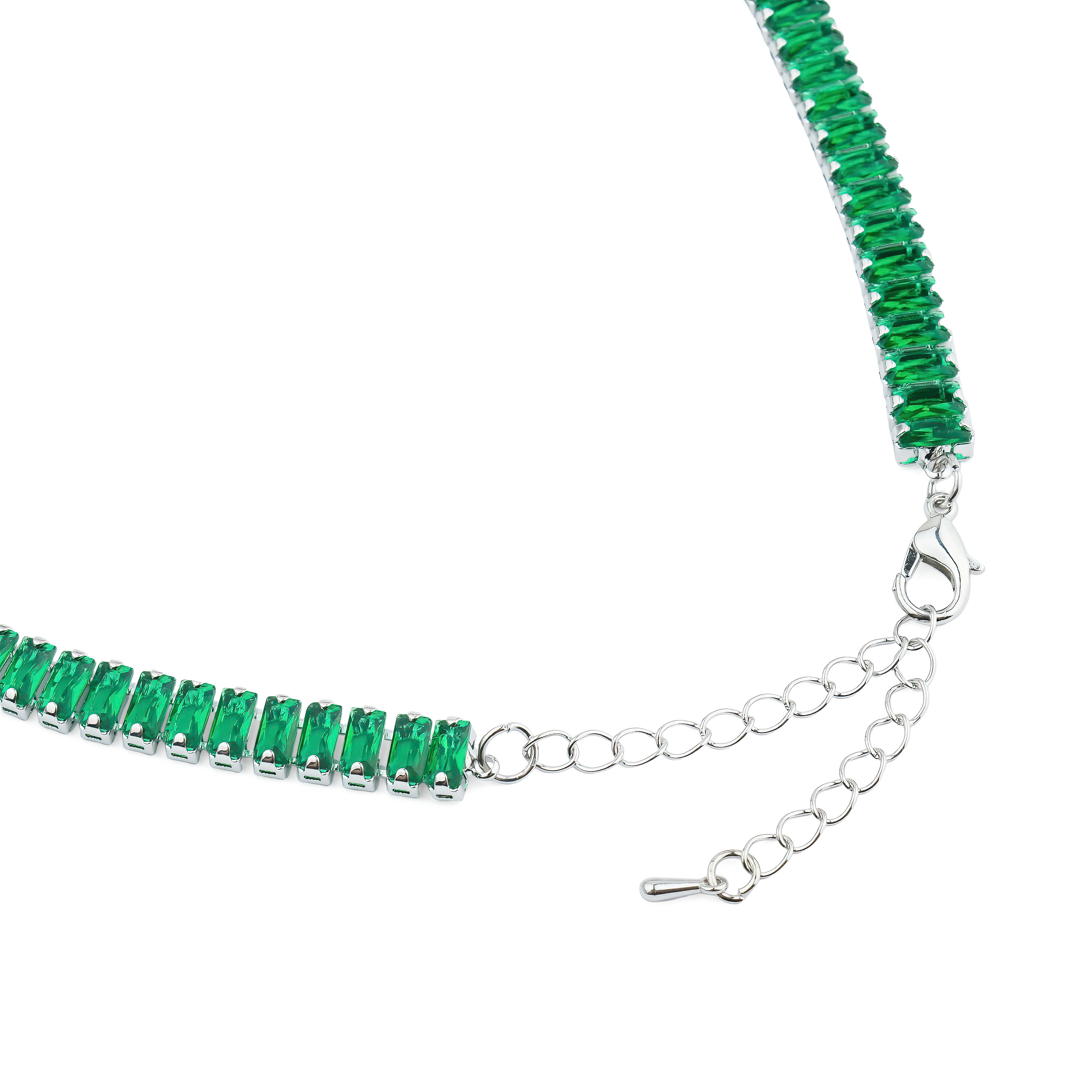 Necklace made of green crystals
