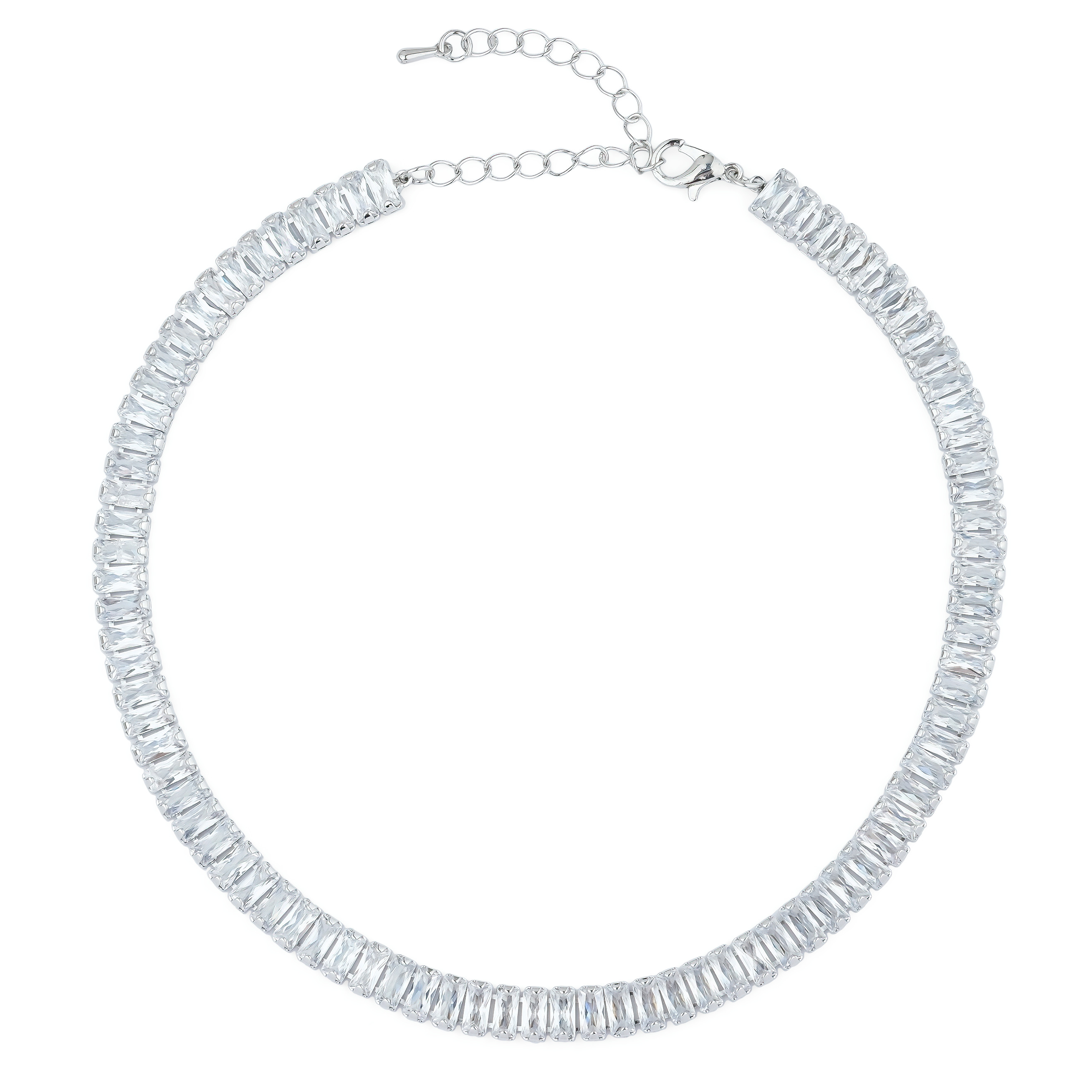 Necklace made of white crystals