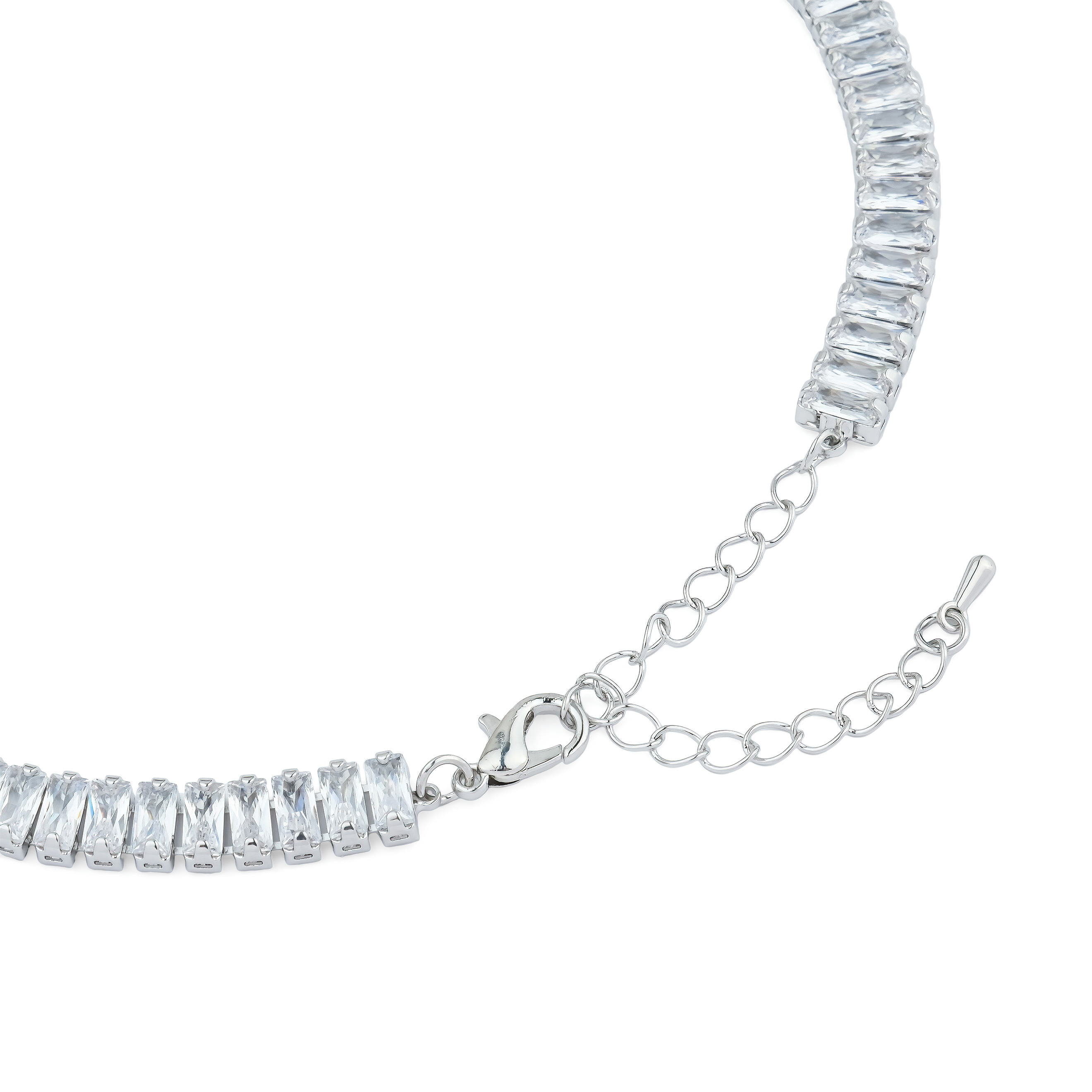 Necklace made of white crystals