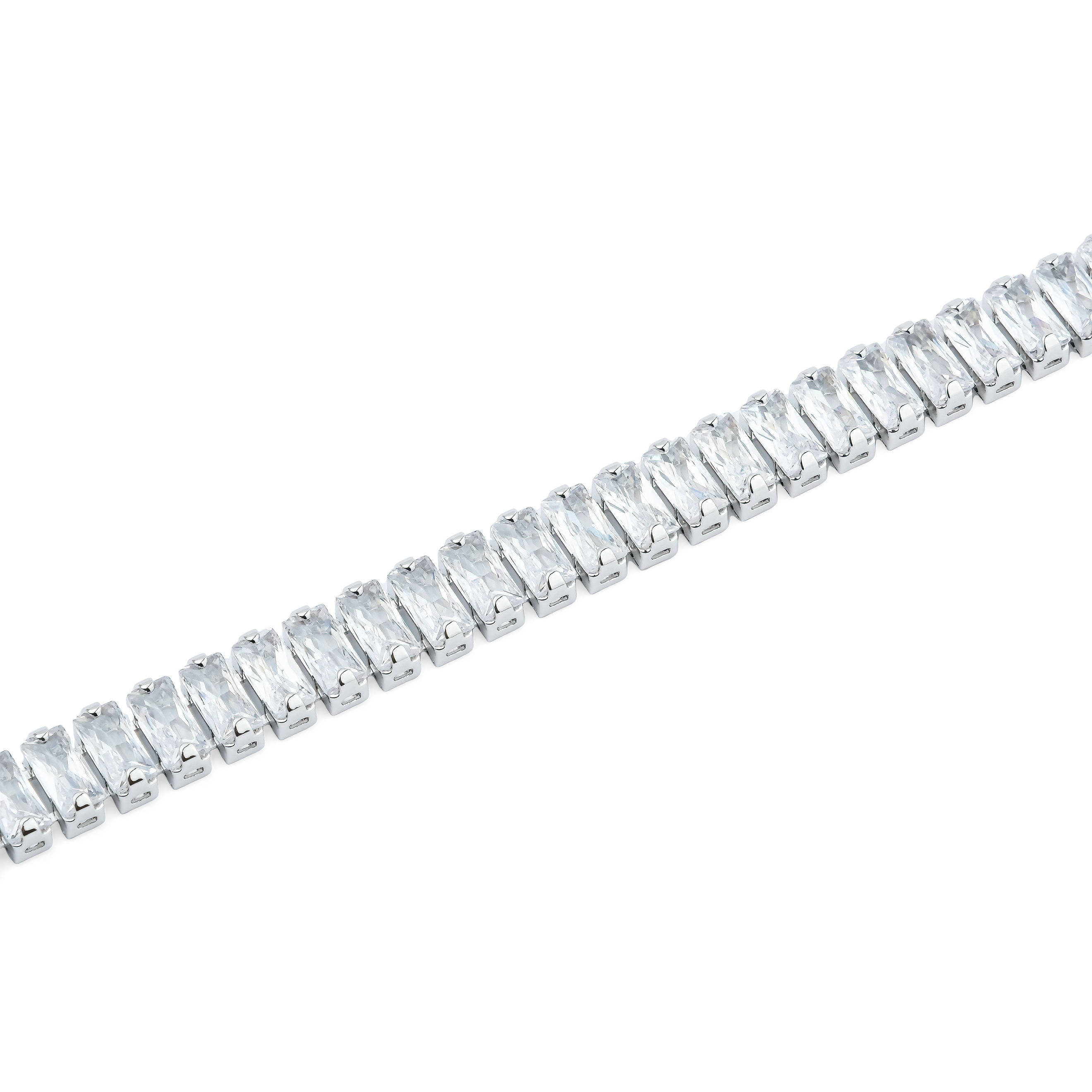 Necklace made of white crystals
