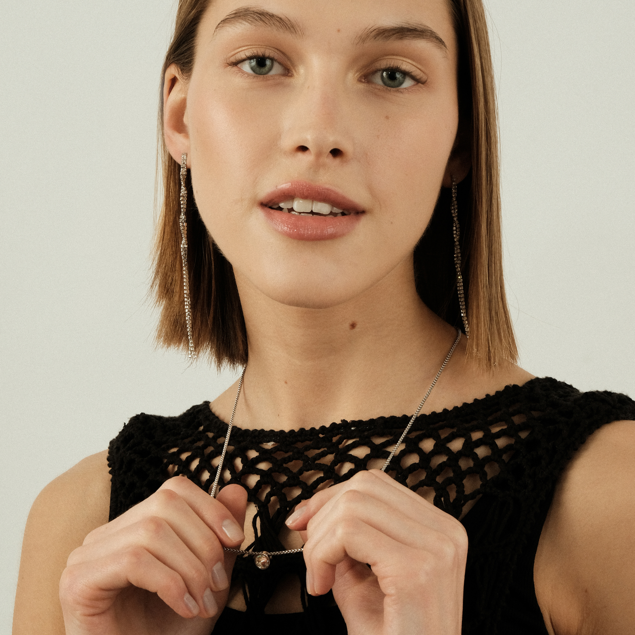 Necklace with crystal
