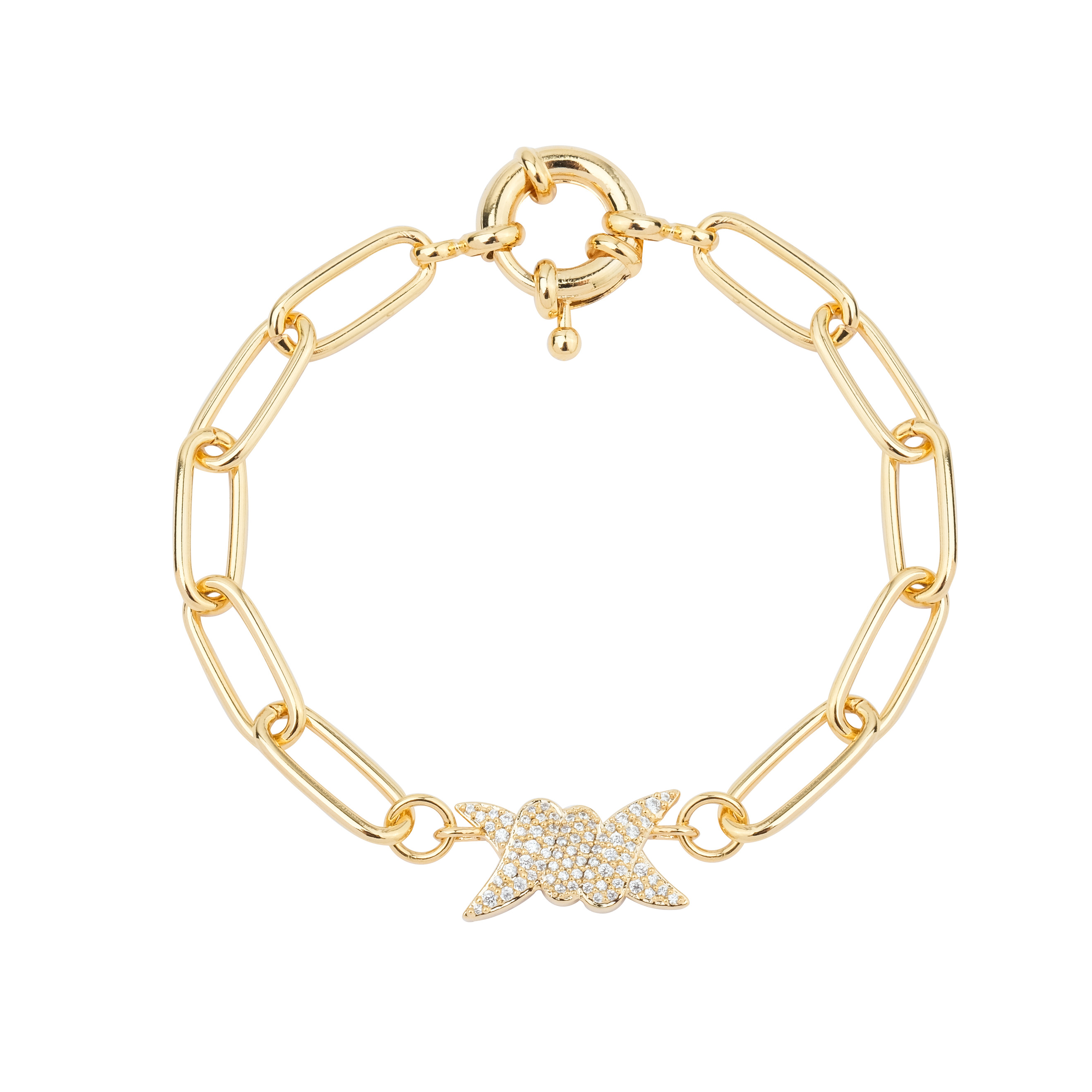 Chain Bracelet with Crystal knot