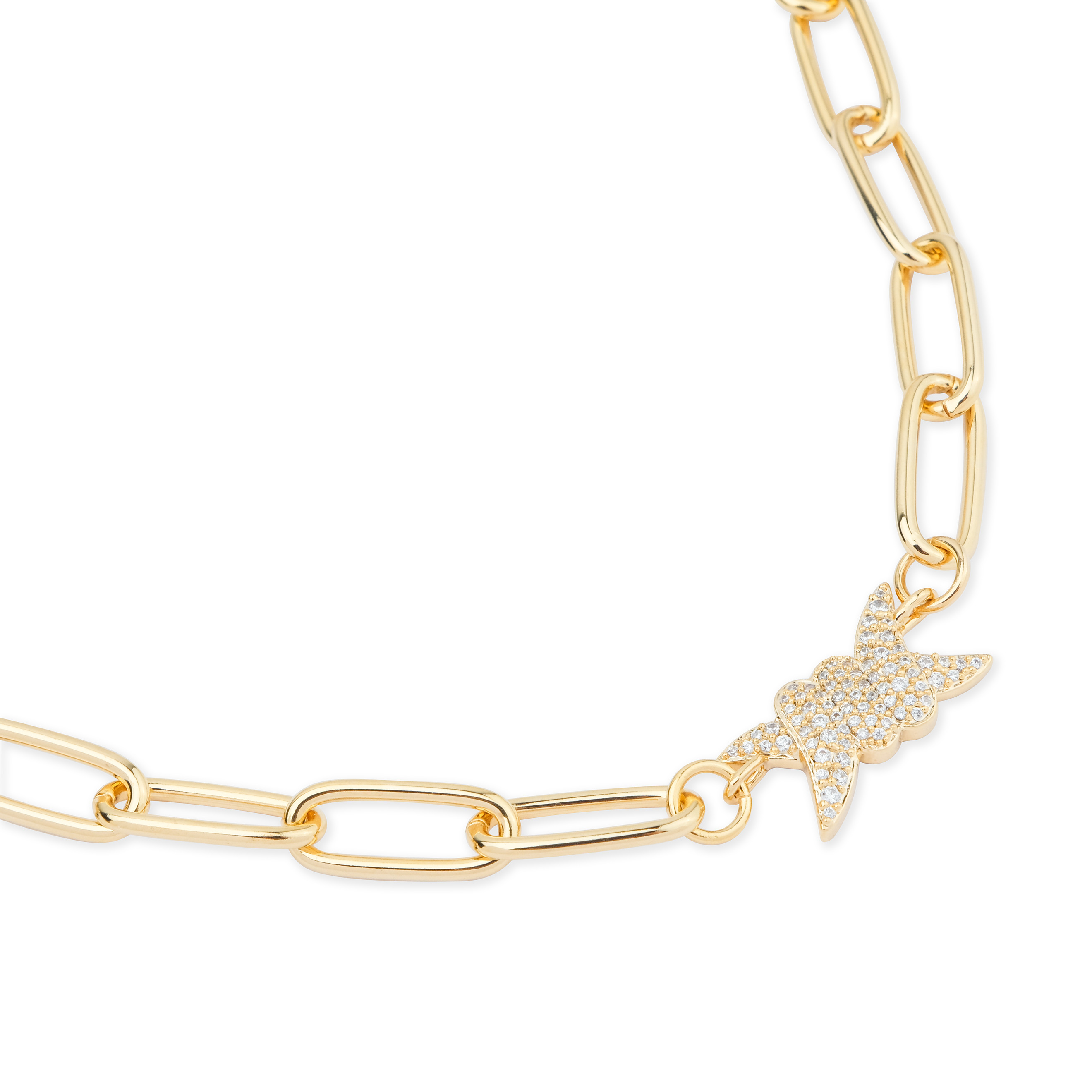 Chain Bracelet with Crystal knot