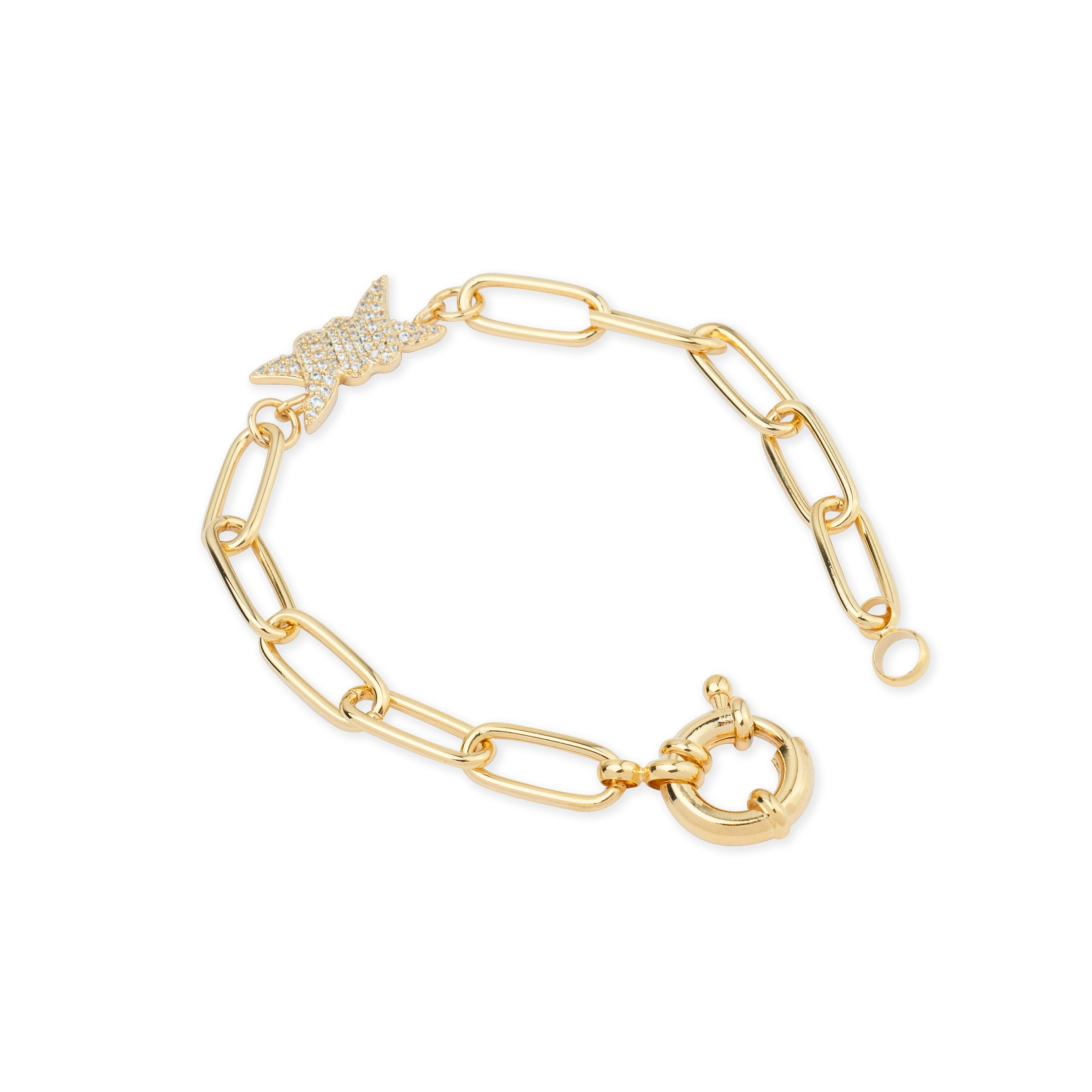 Chain Bracelet with Crystal knot