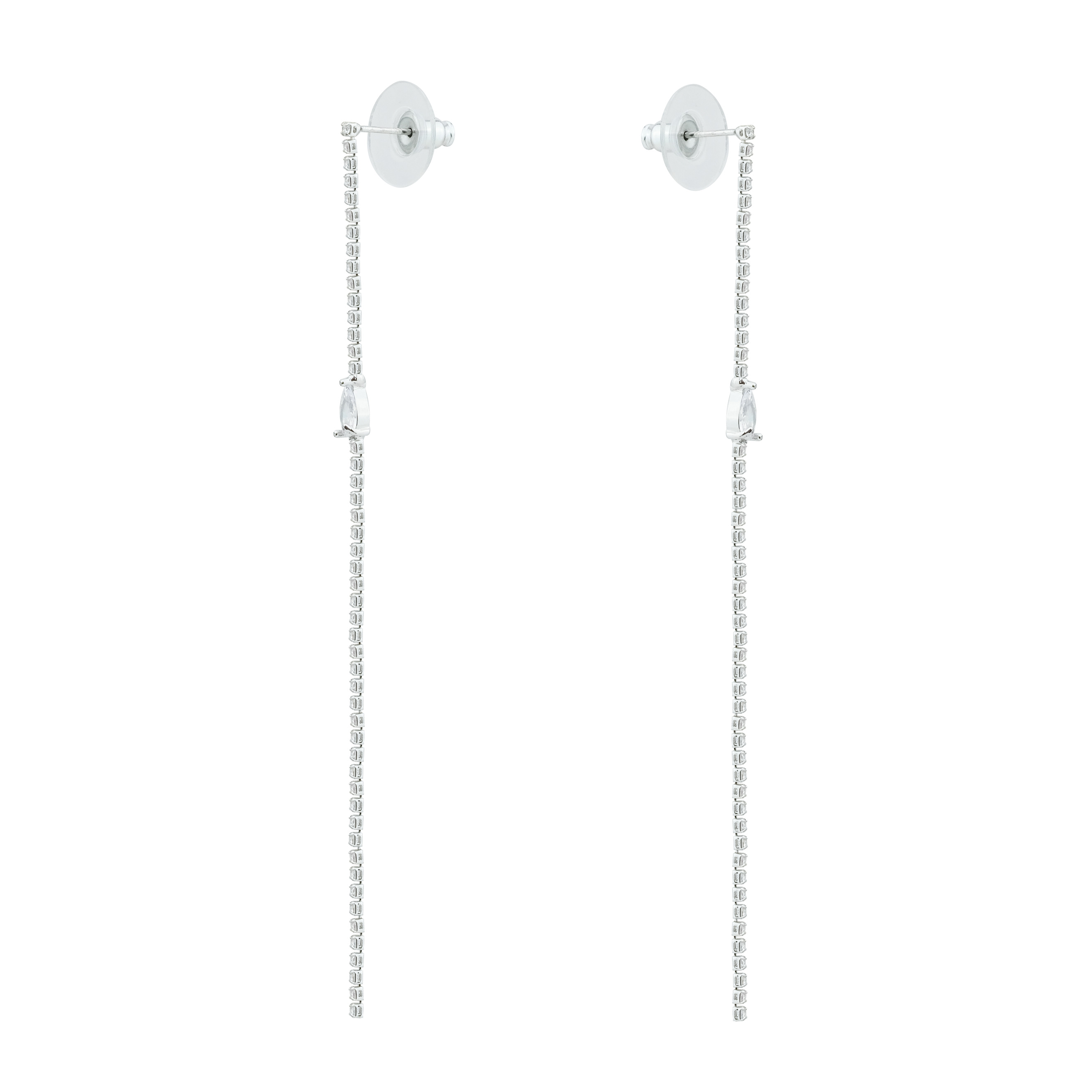 chain earrings with crystals