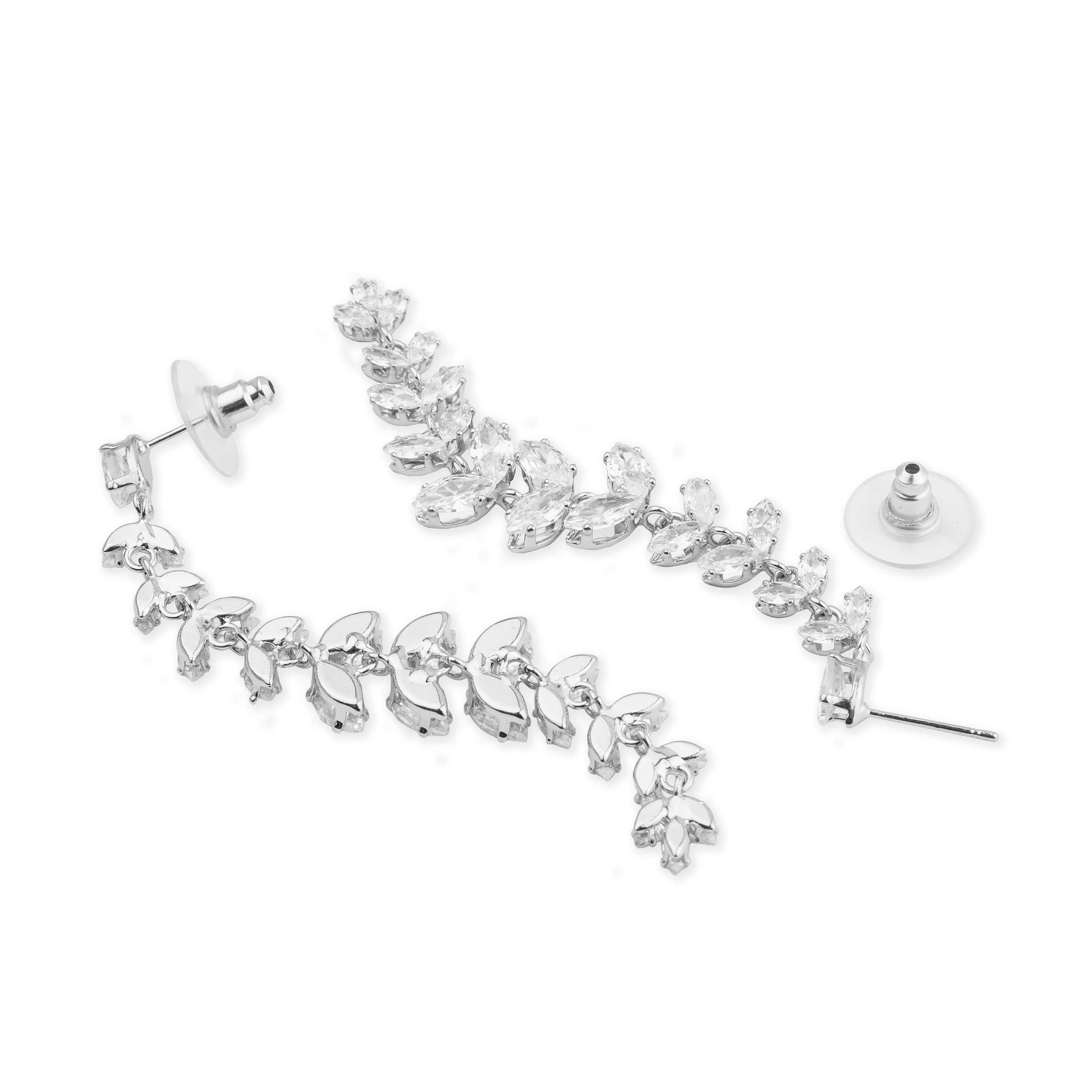 twig earrings with crystals