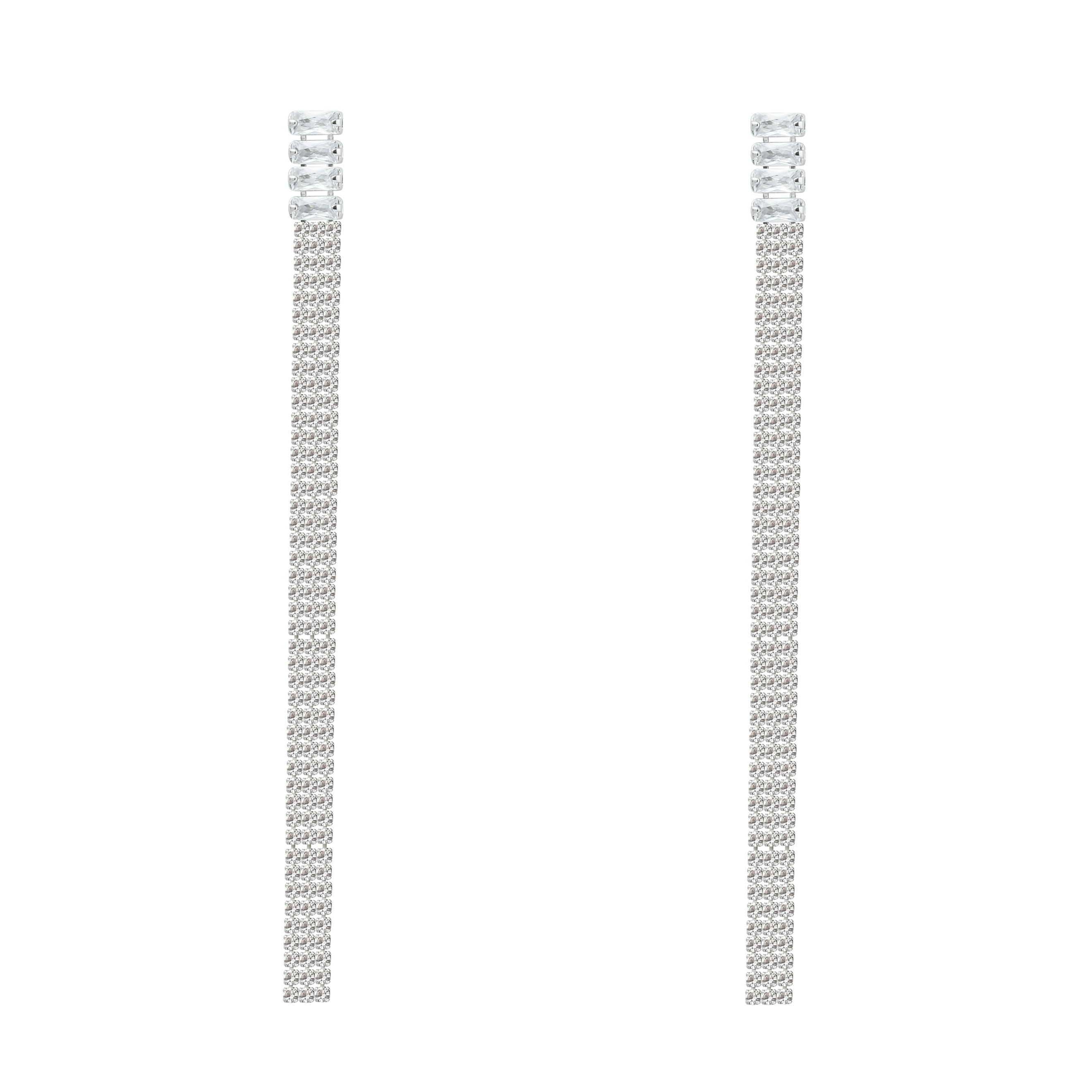 long earrings with crystals