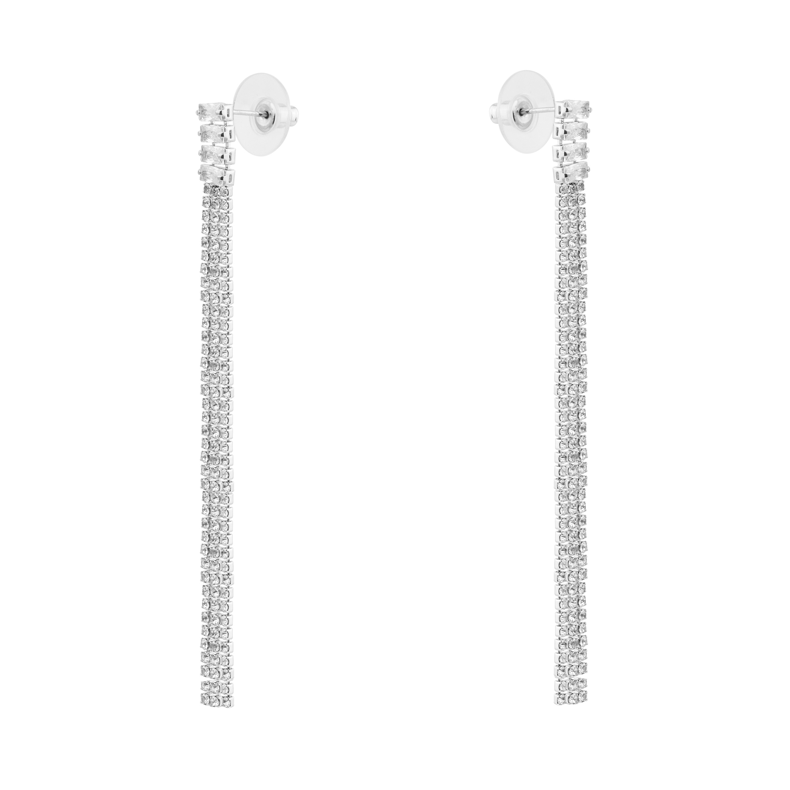 long earrings with crystals