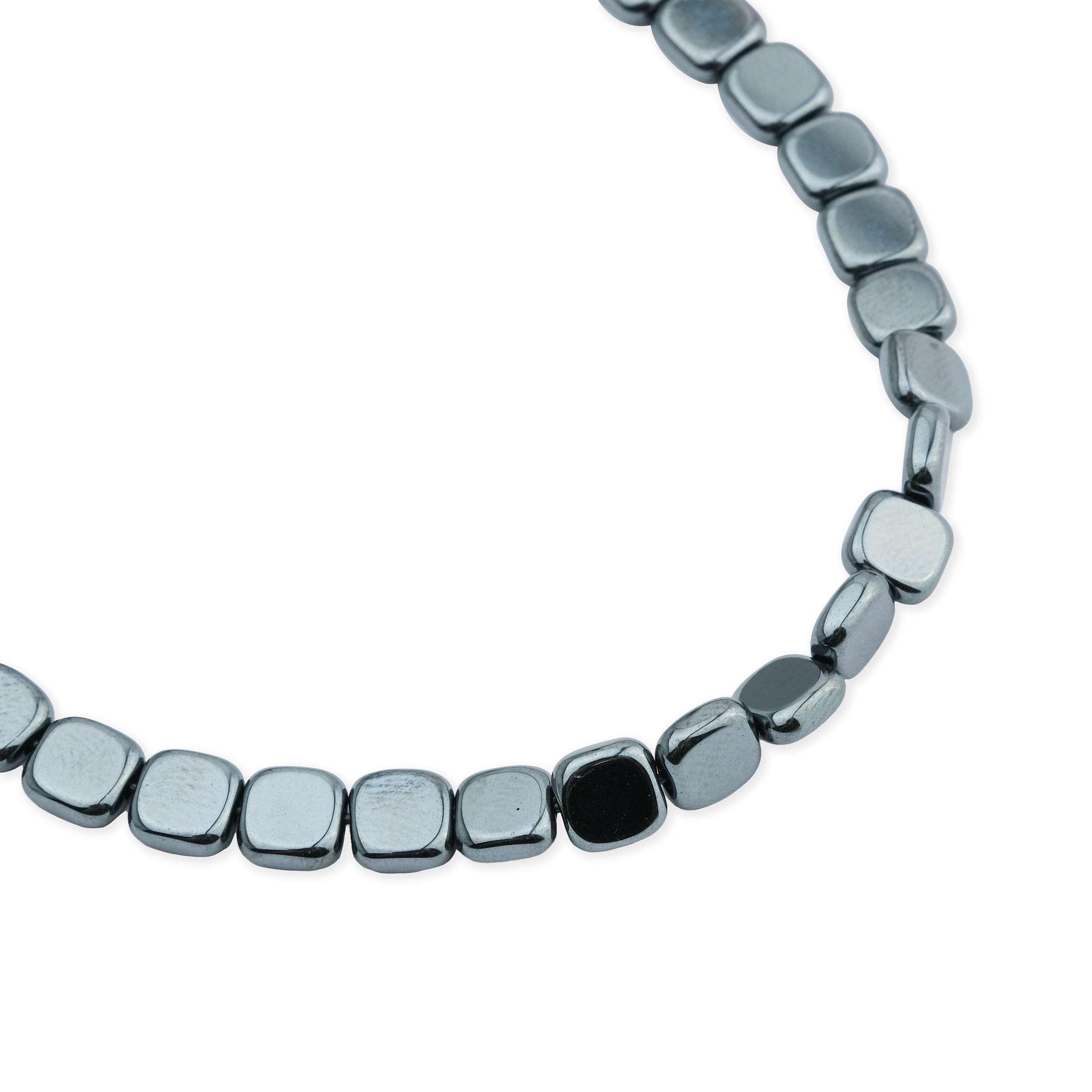 Black square hematite bracelet