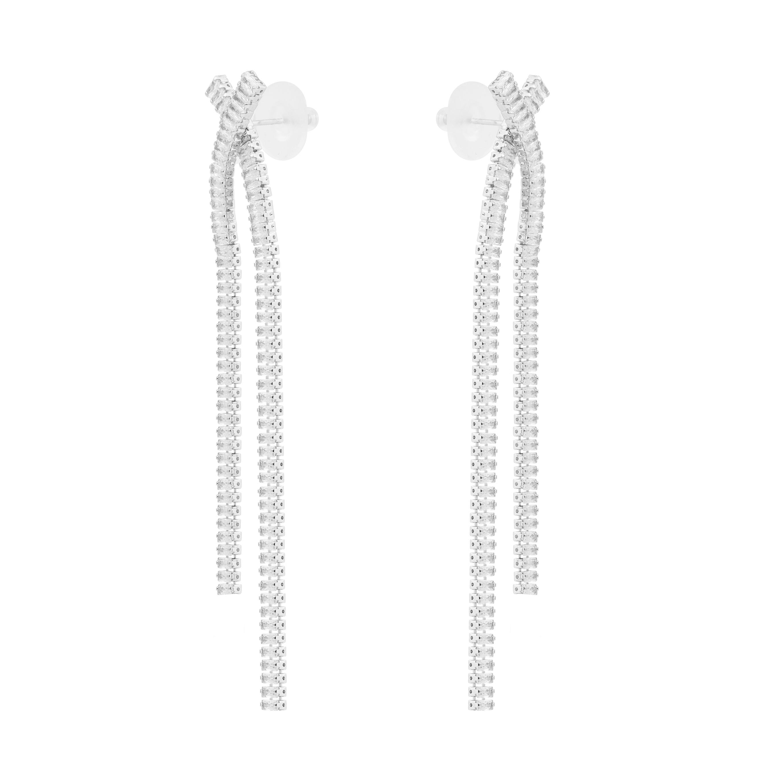 cross earrings with crystals