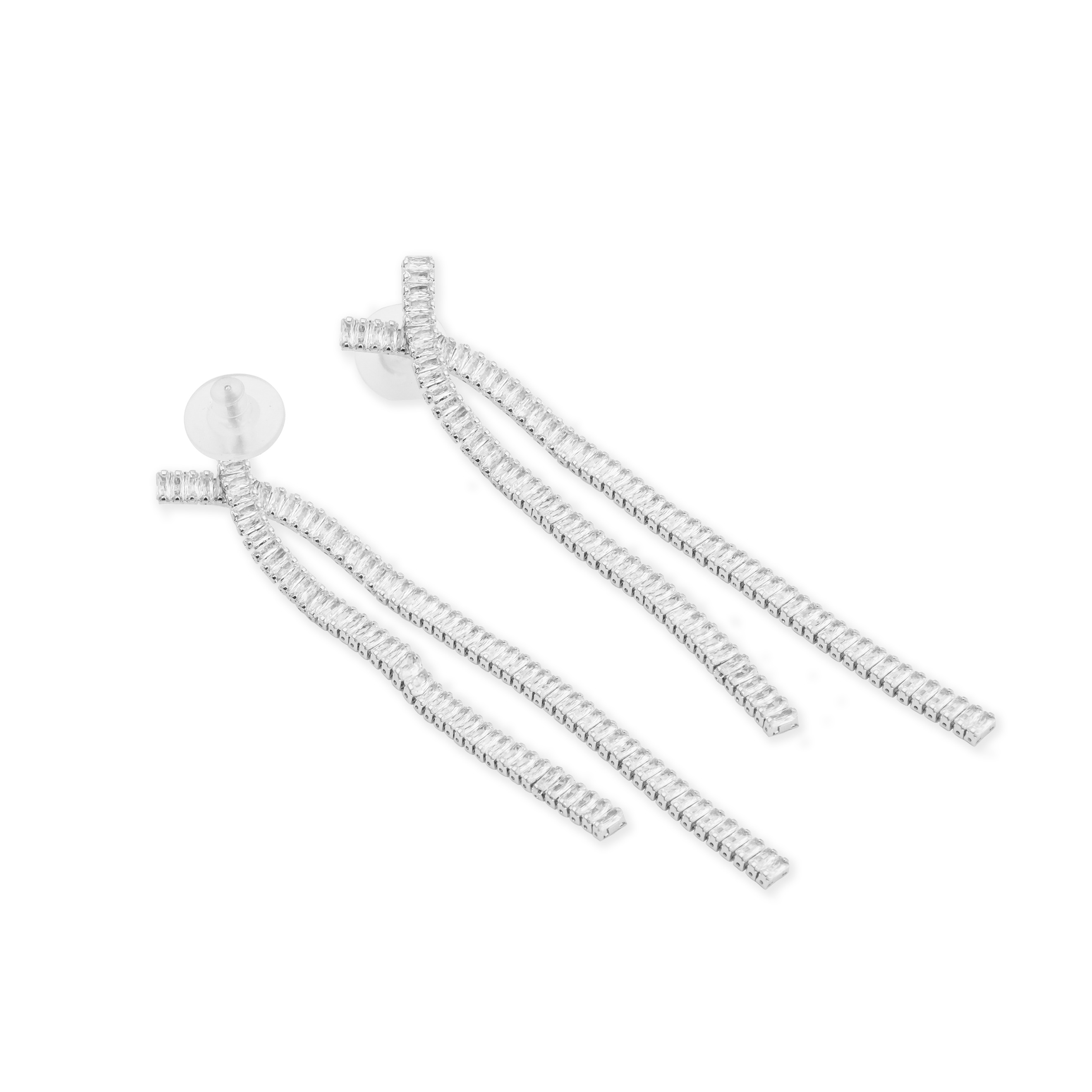 cross earrings with crystals